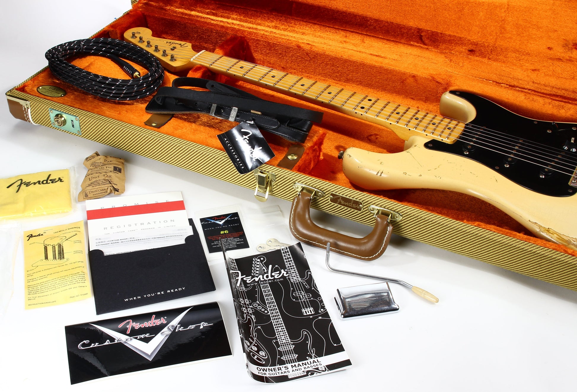 NAMM Fender Custom Shop Masterbuilt 1957 Stratocaster Heavy Relic -- Desert Sand, '57 Strat, Mark Kendrick