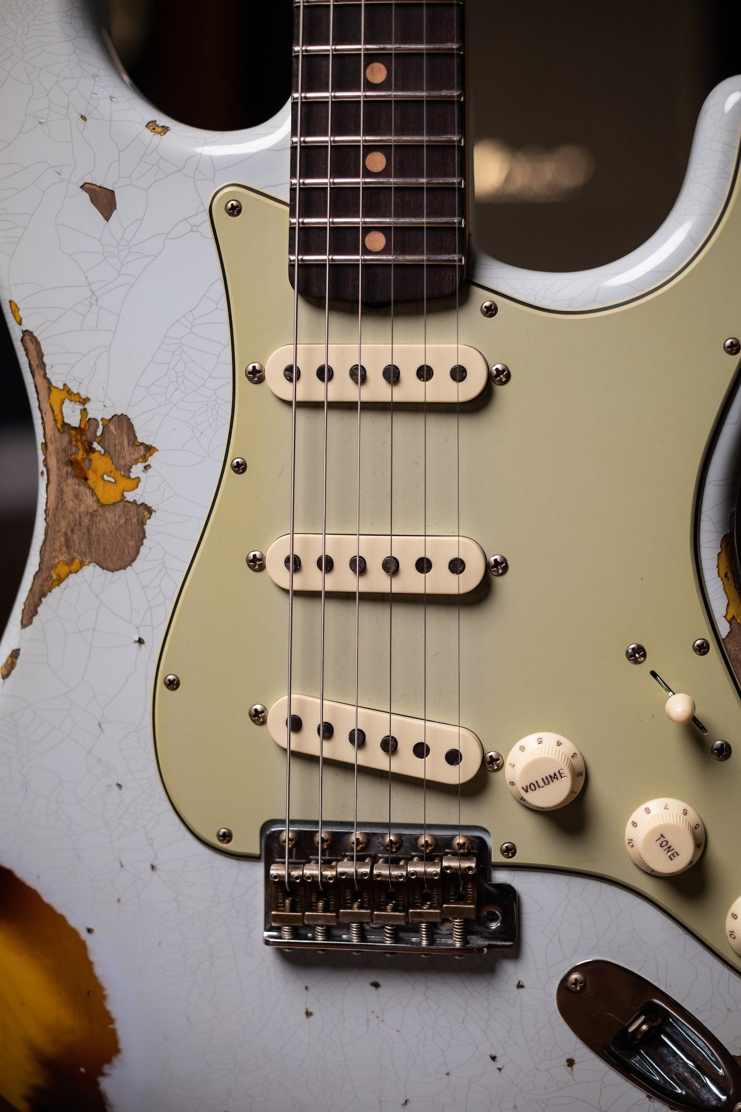 Fender Custom Shop '61 Stratocaster Heavy Relic Electric Guitar - Super Faded Aged Sonic Blue over 3-Color Sunburst