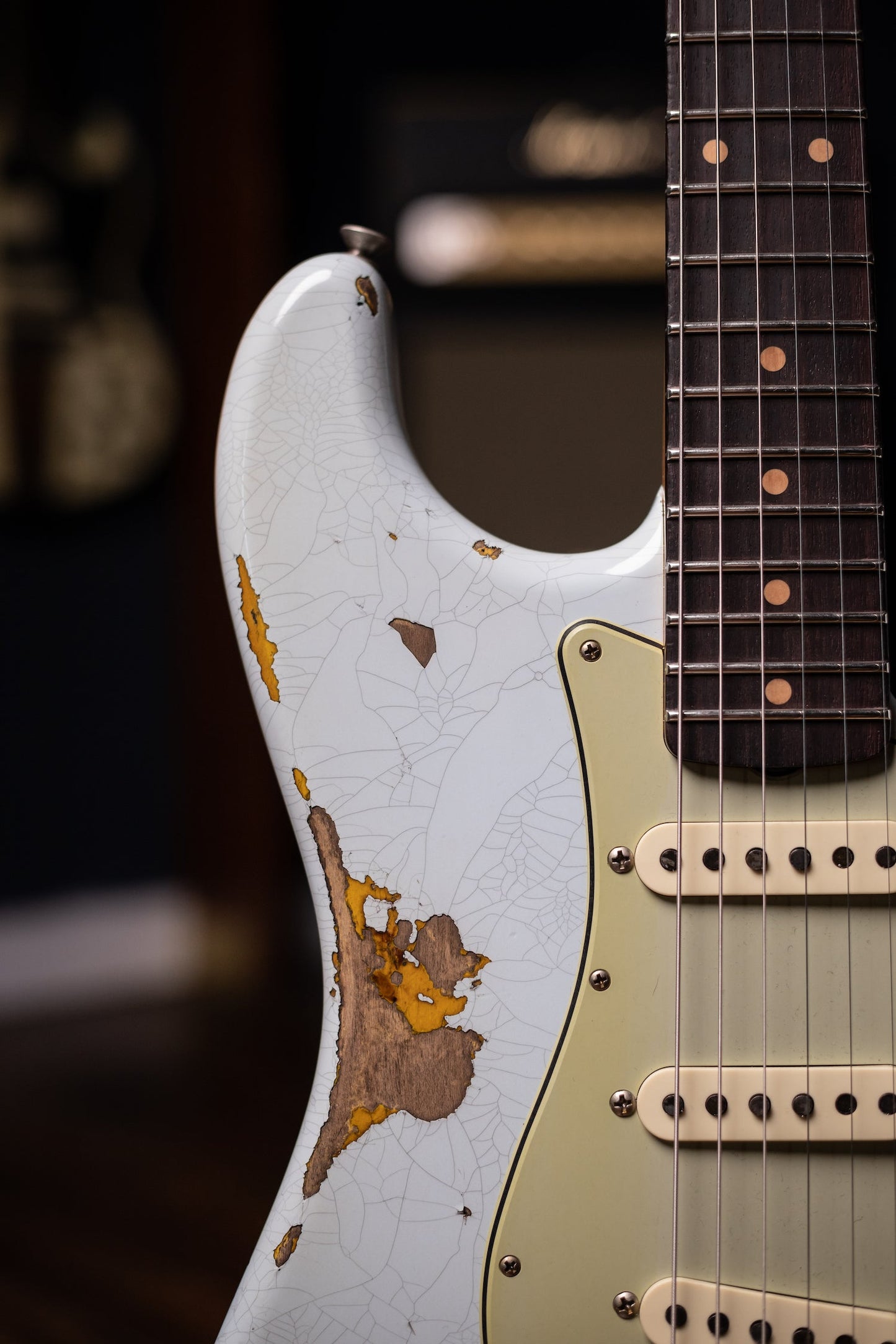 Fender Custom Shop '61 Stratocaster Heavy Relic Electric Guitar - Super Faded Aged Sonic Blue over 3-Color Sunburst