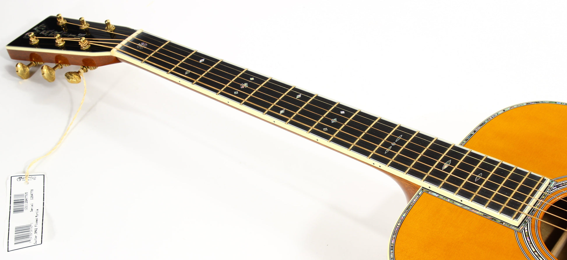 2008 Martin Limited Edition OM-42 Flamed Myrtle - 1 of 24, Engraved Tuners, Aged Toner