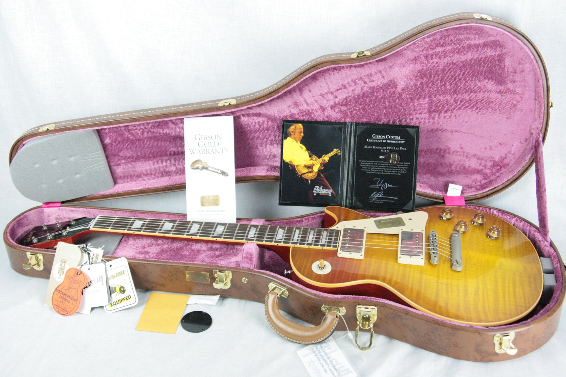 FLAMETOP 1958 Gibson Mark Knopfler VOS Les Paul Custom Shop Historic 58 R8 Lightweight! THE BEST!