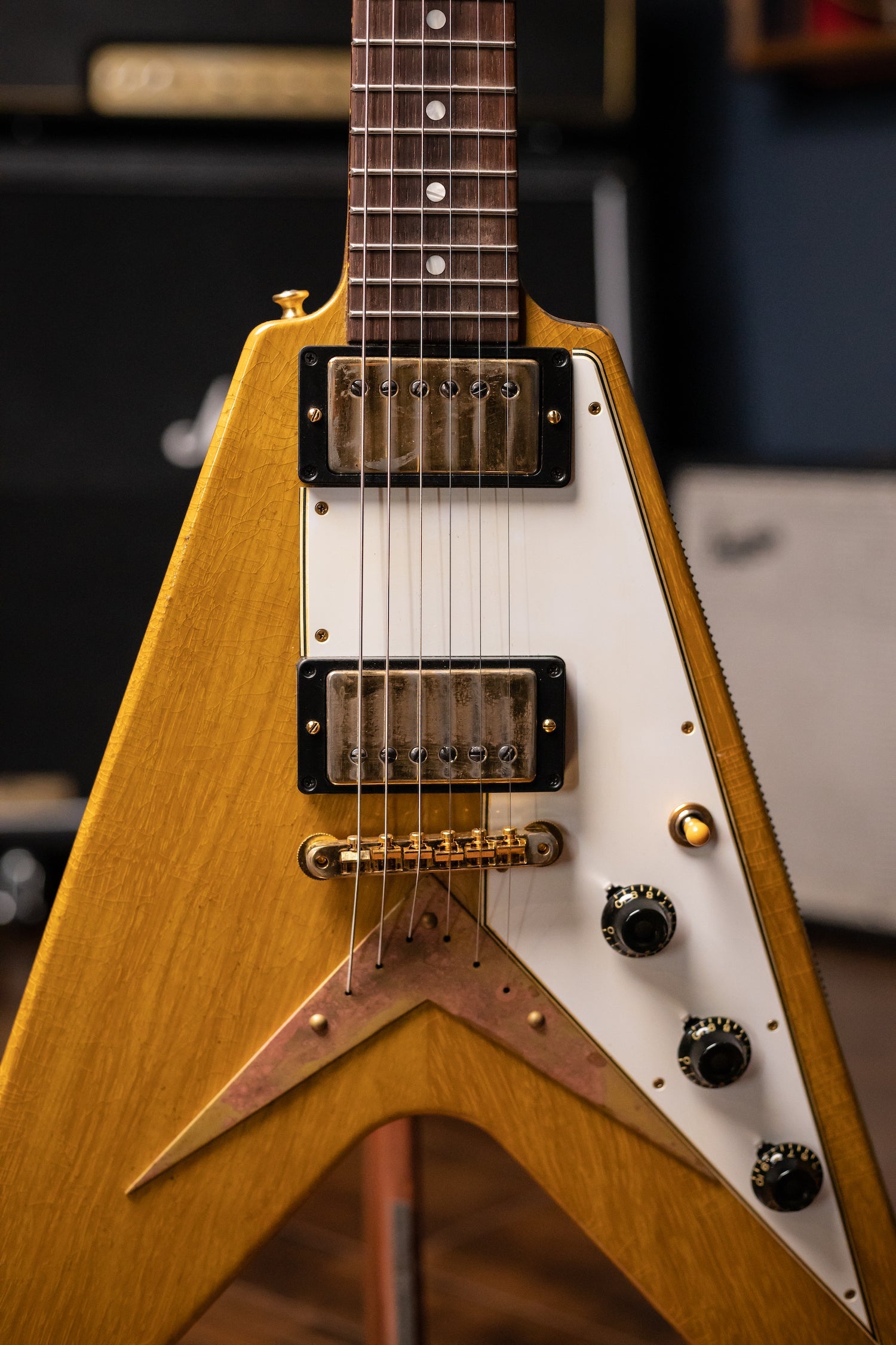2021 Gibson Custom Shop Korina Flying V Electric Guitar - Serial #81056