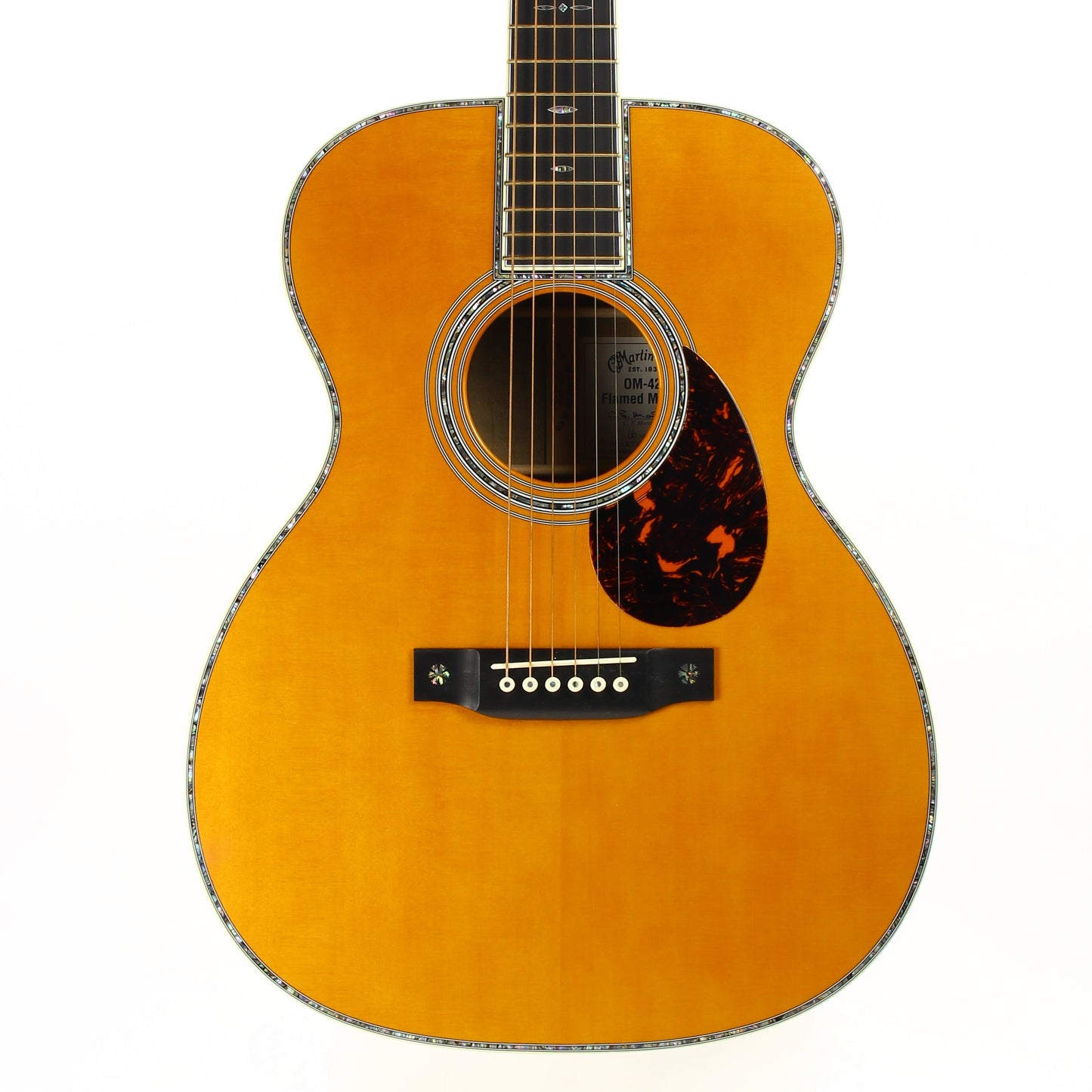 2008 Martin Limited Edition OM-42 Flamed Myrtle - 1 of 24, Engraved Tuners, Aged Toner