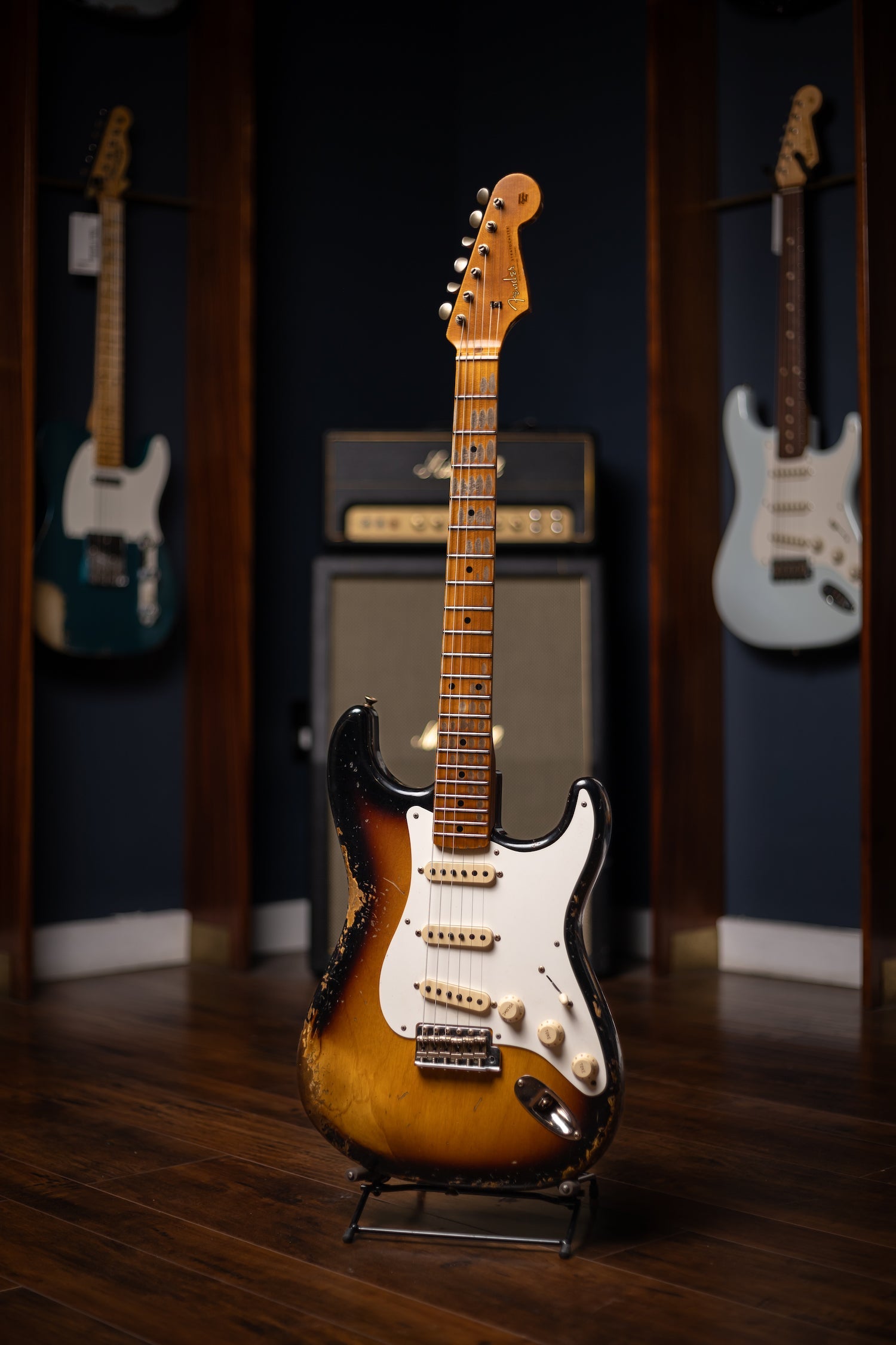 Fender Custom Shop Stratocaster 1957 Heavy Relic Electric Guitar - Aged 2-Color Sunburst