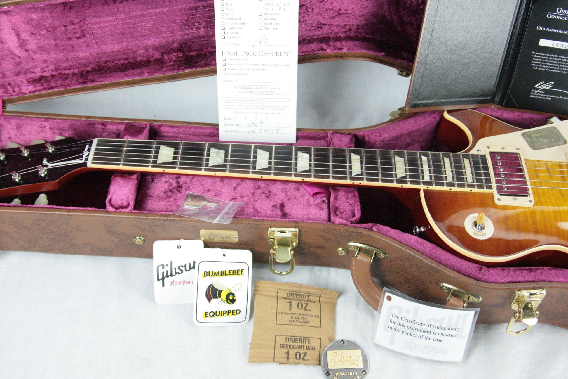 1959 Gibson Les Paul Chambered Custom Shop Historic 59 R9 Lightweight! 2014