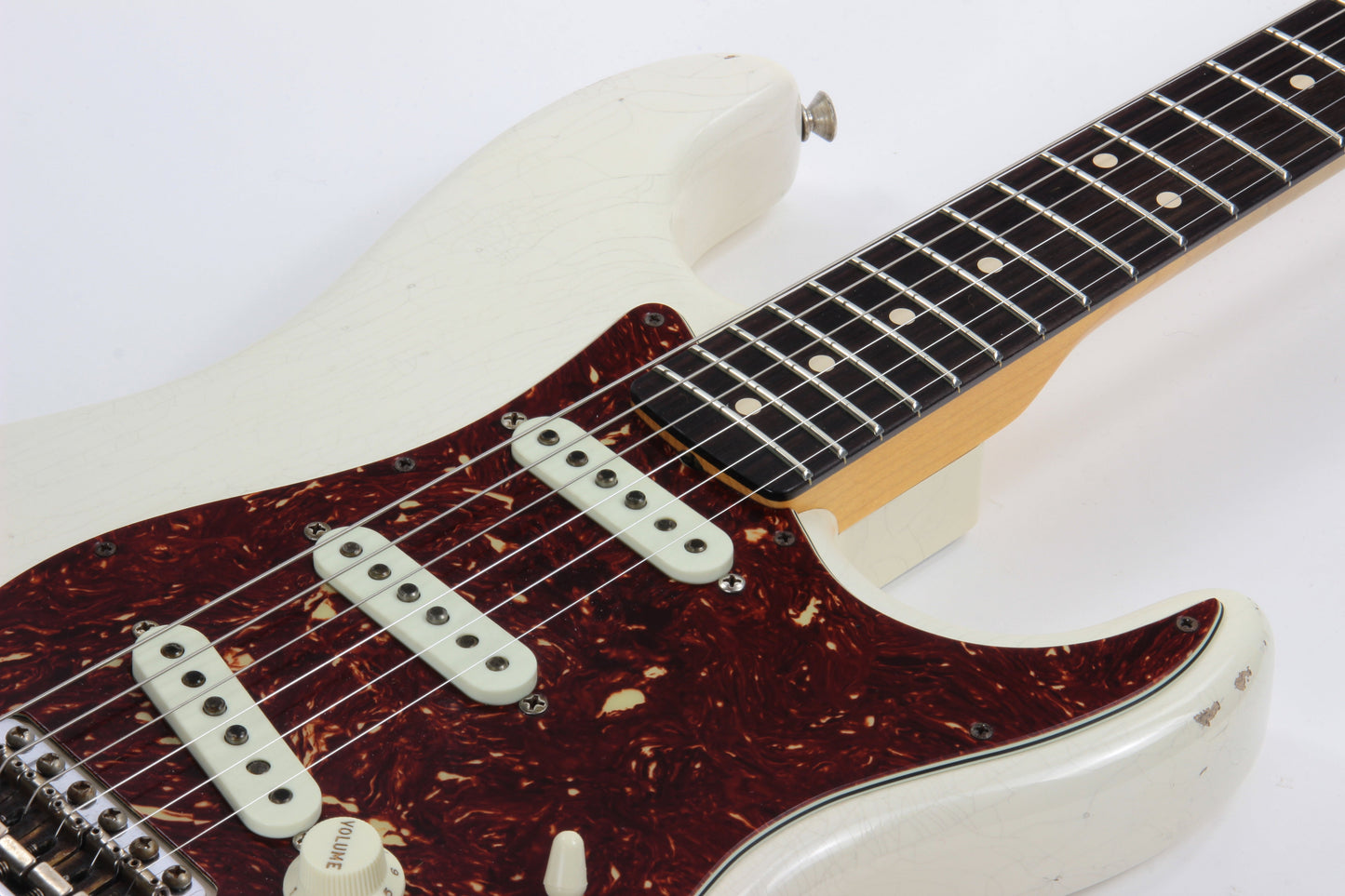 '63 Fender Custom Shop Masterbuilt Builder Select 1963 Stratocaster Relic - Yuriy Shishkov White Strat, Tortoise Guard