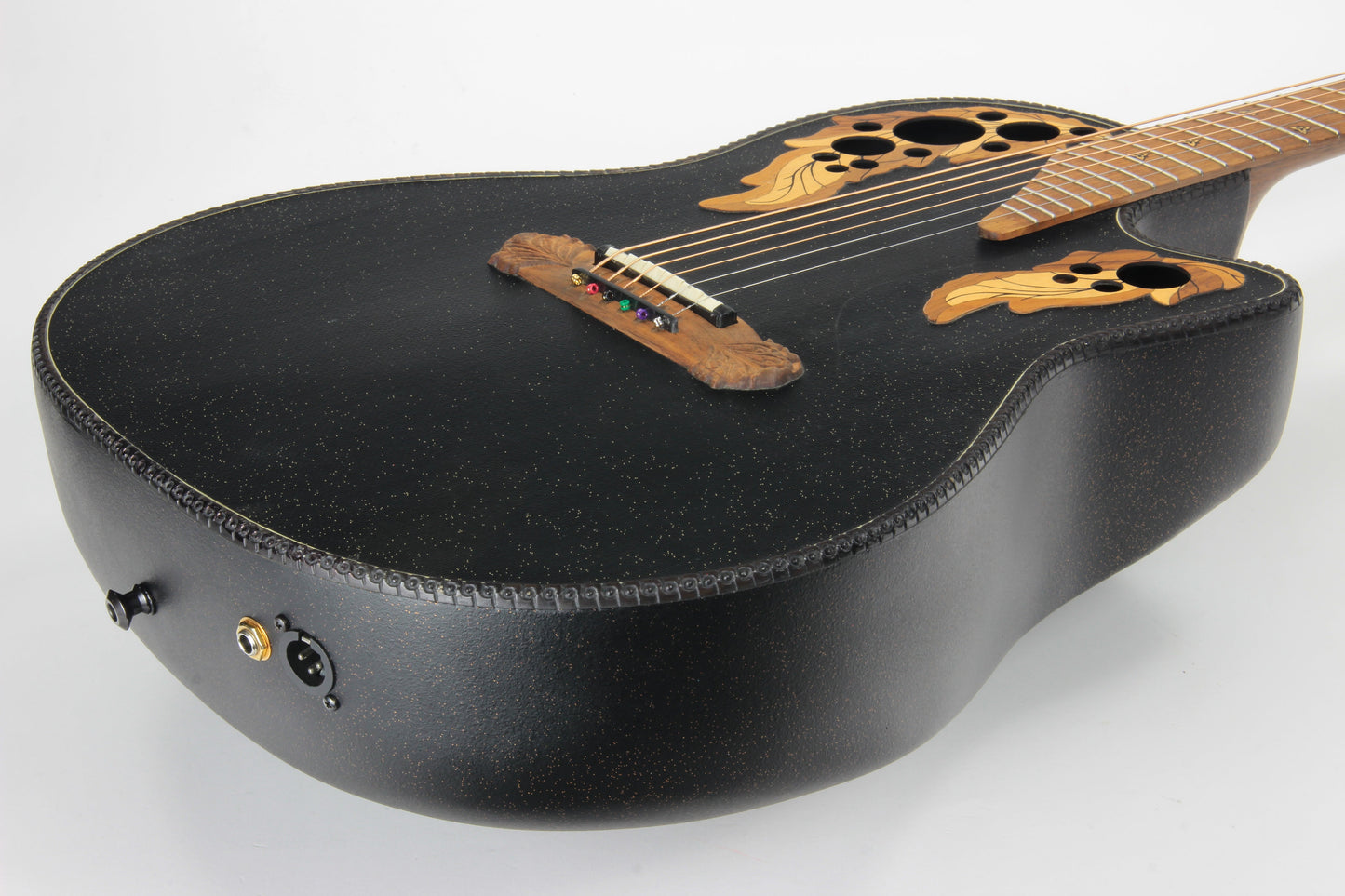 1995 Ovation SUPER ADAMAS Custom 1589-5 86 CARVED Headstock - Black Speckled Gold, Deep Body! 1587