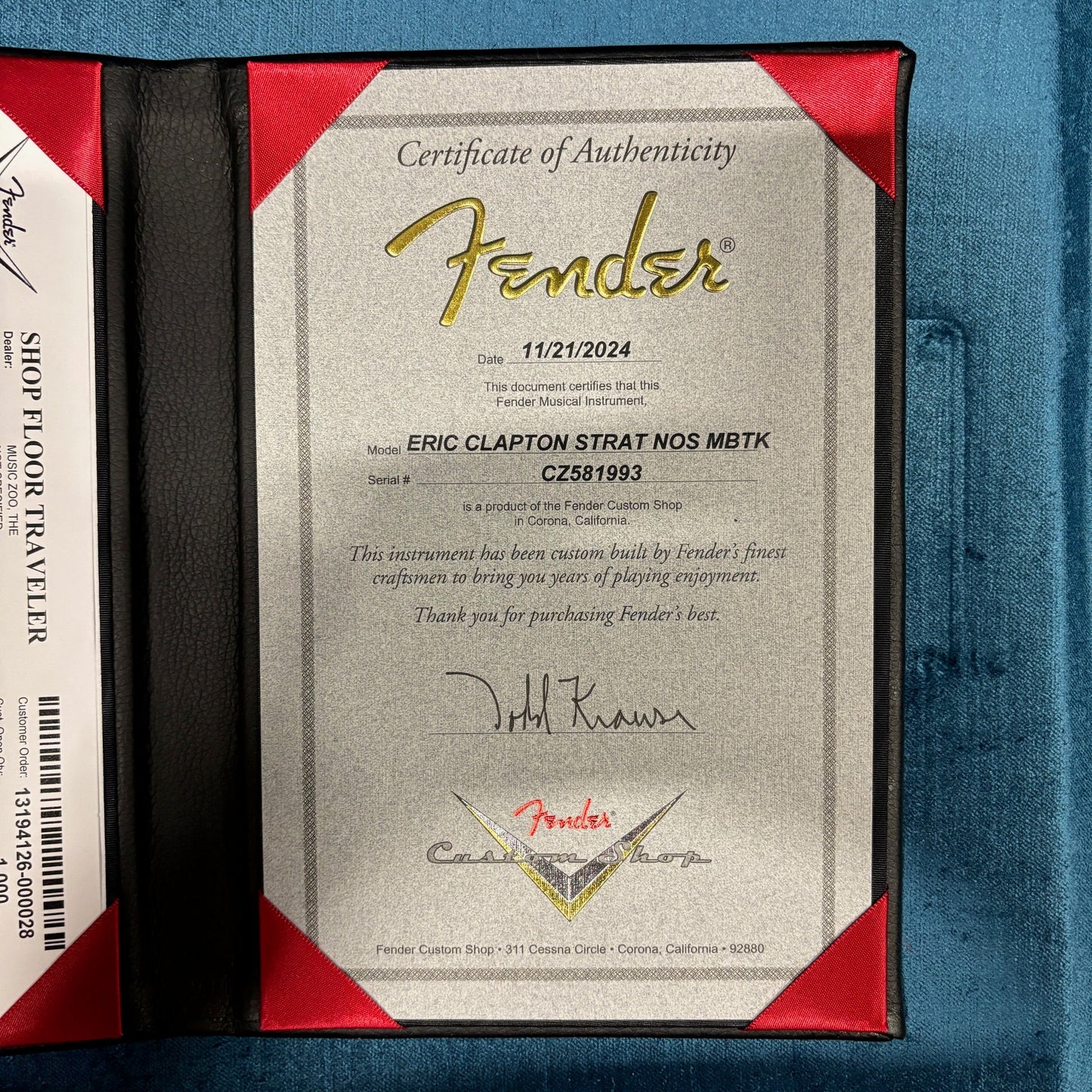 Fender Custom Shop Limited Todd Krause Masterbuilt Eric Clapton - Midnight Blue