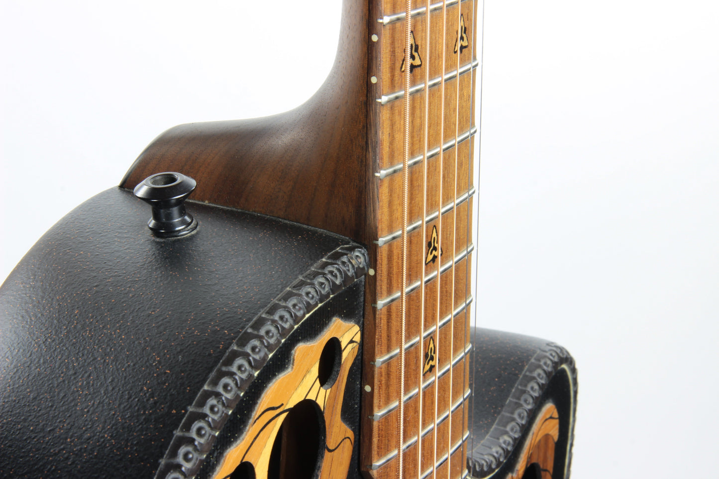 1995 Ovation SUPER ADAMAS Custom 1589-5 86 CARVED Headstock - Black Speckled Gold, Deep Body! 1587