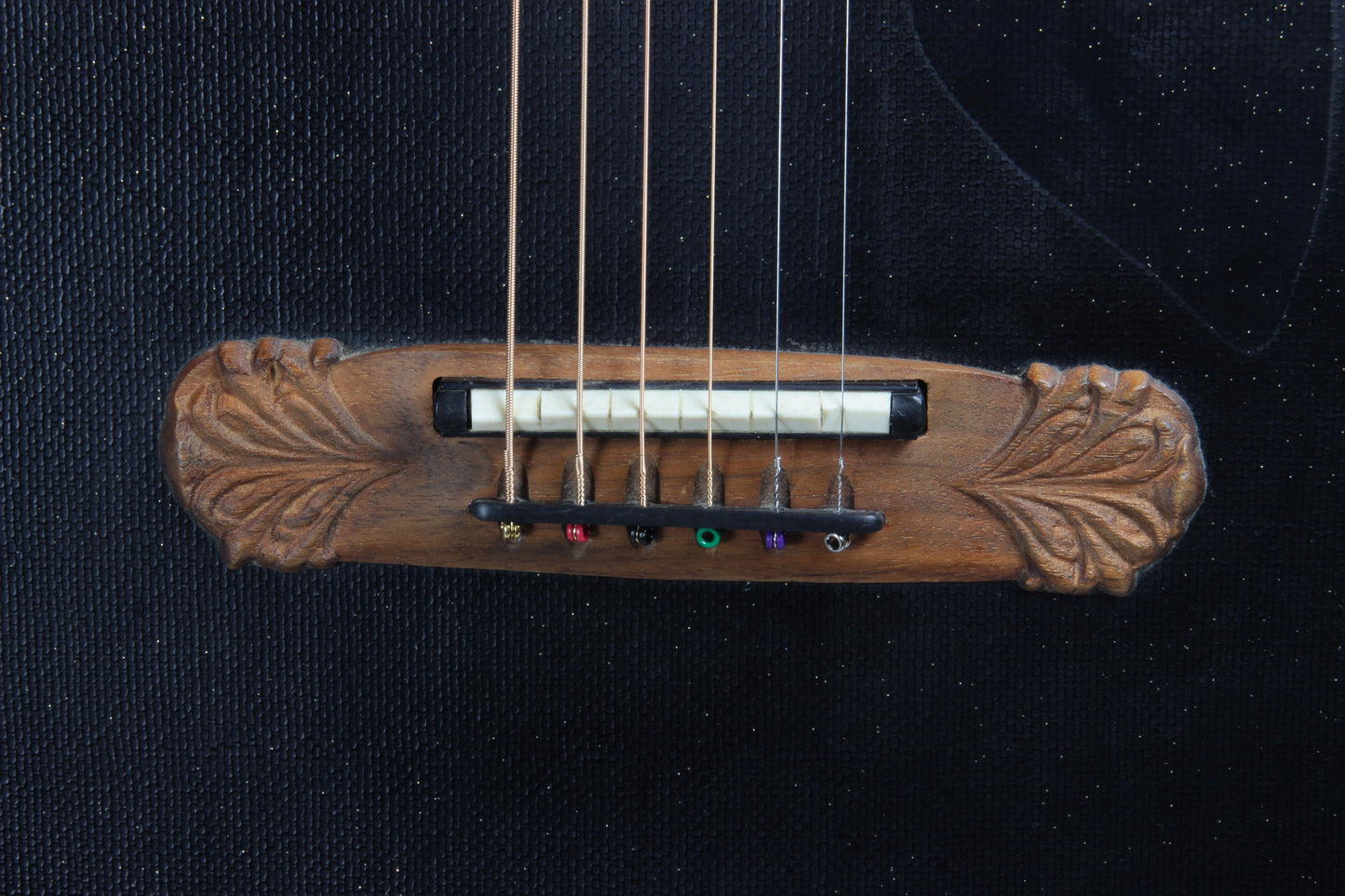 1995 Ovation SUPER ADAMAS Custom 1589-5 86 CARVED Headstock - Black Speckled Gold, Deep Body! 1587