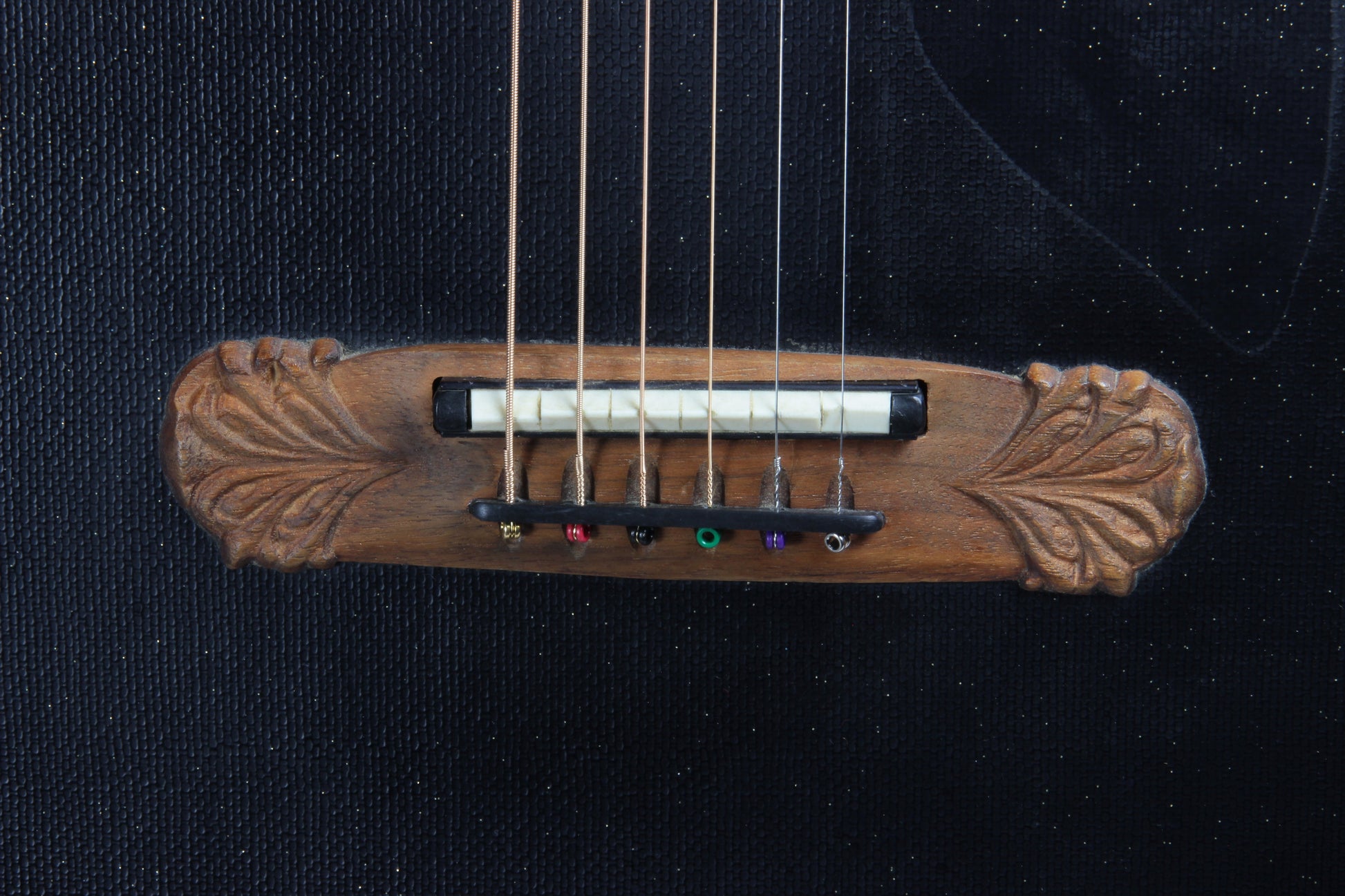 1995 Ovation SUPER ADAMAS Custom 1589-5 86 CARVED Headstock - Black Speckled Gold, Deep Body! 1587