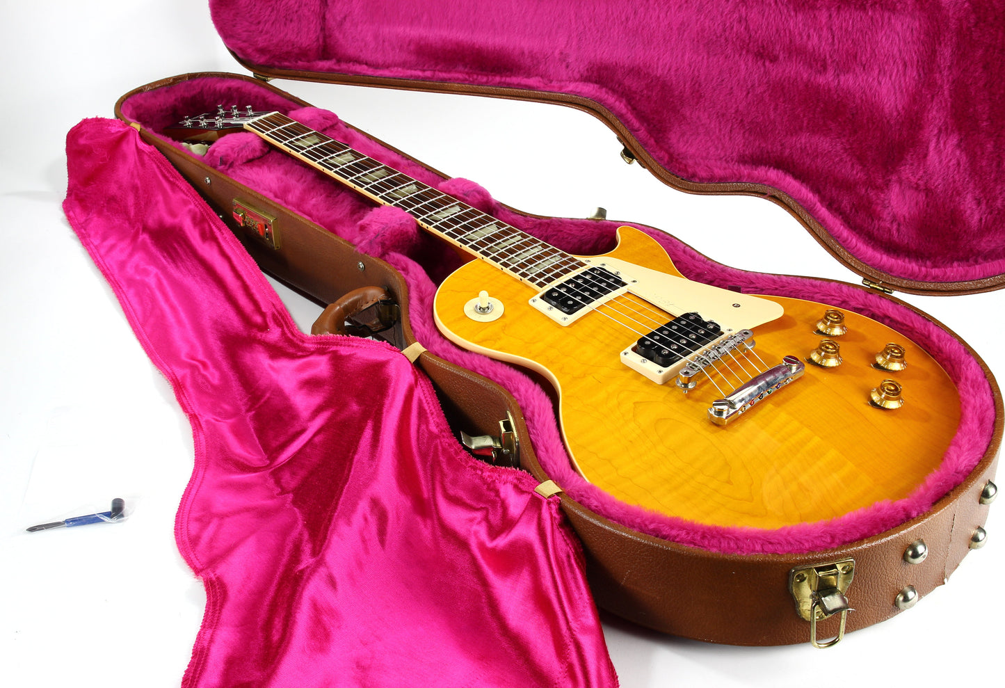 1992 Gibson Les Paul Model Classic Plus Flametop Trans AMBER 1960 Reissue -- Early 1990's standard