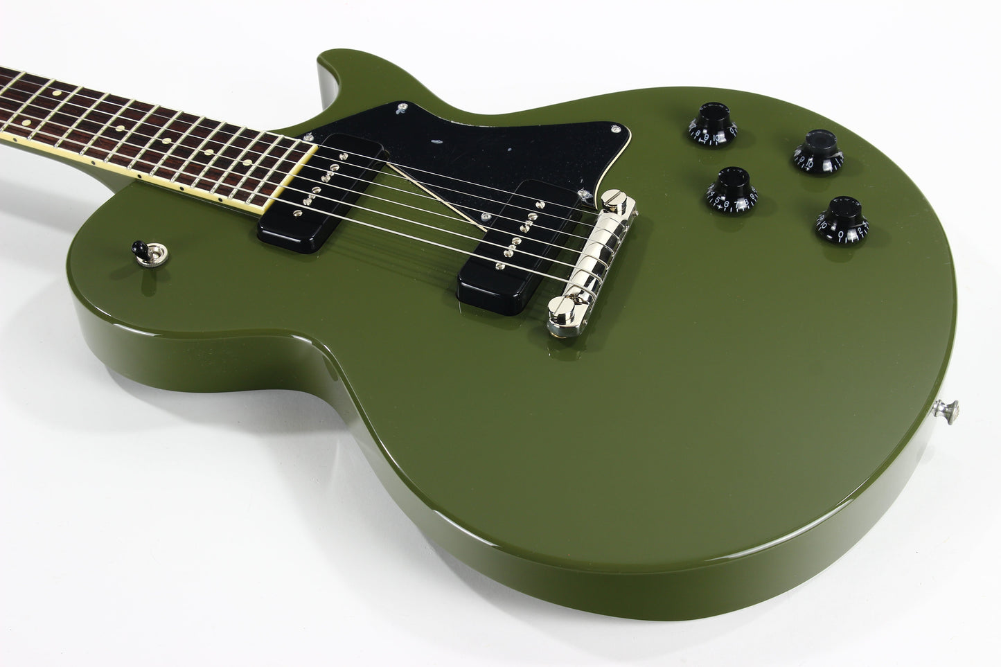 2022 Collings 290 Olive Drab Full Body -- Throbaks P90 52/54, Single Cut SC, Wraparound Bridge!