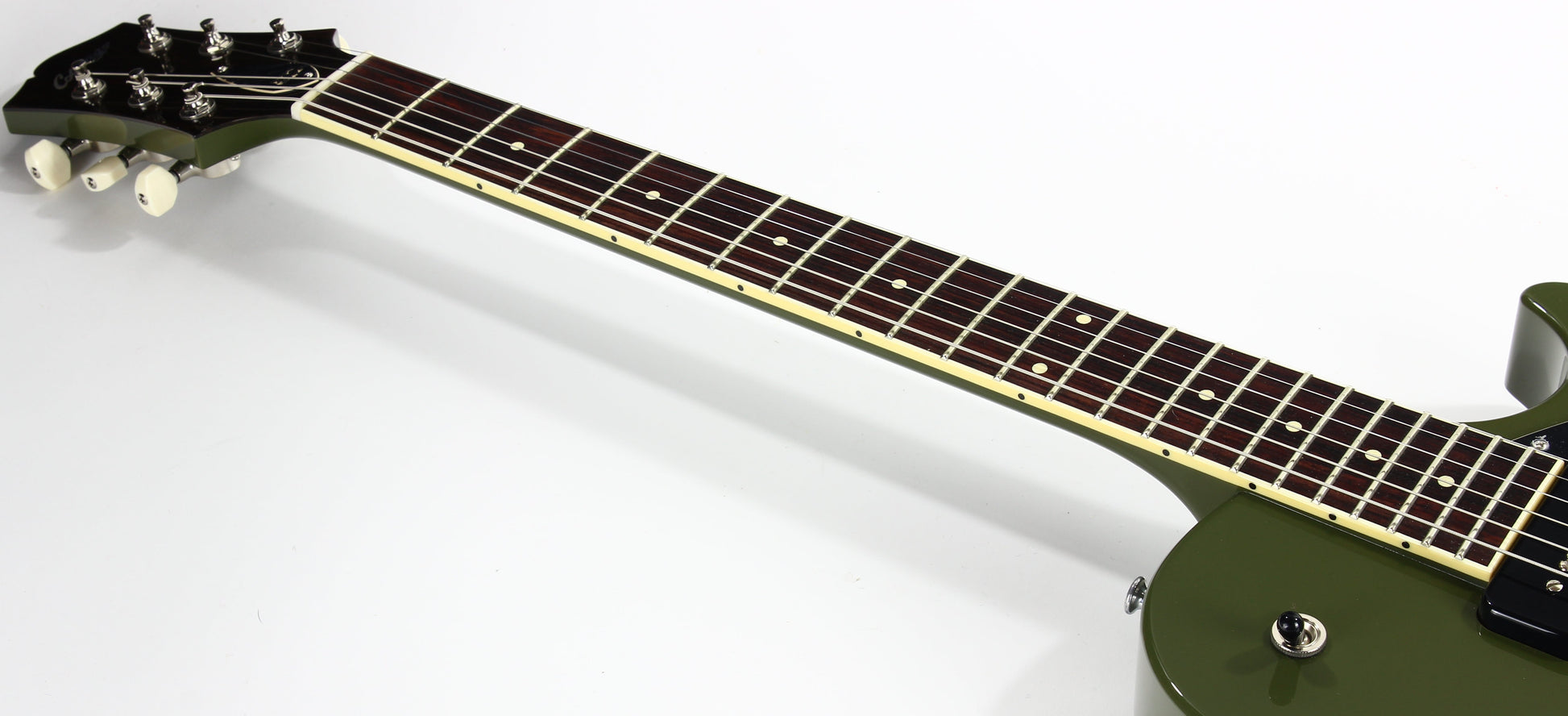 2022 Collings 290 Olive Drab Full Body -- Throbaks P90 52/54, Single Cut SC, Wraparound Bridge!