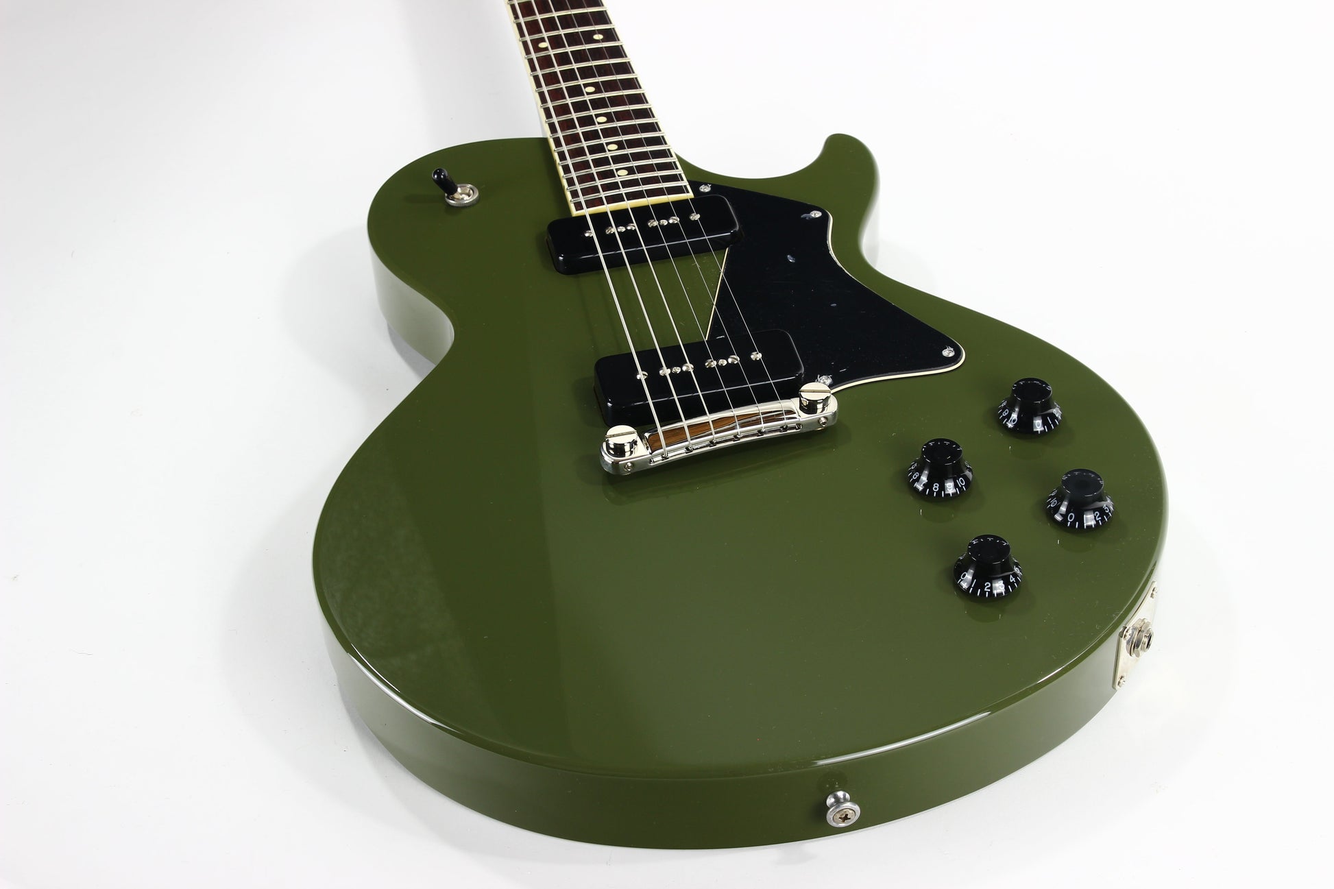2022 Collings 290 Olive Drab Full Body -- Throbaks P90 52/54, Single Cut SC, Wraparound Bridge!