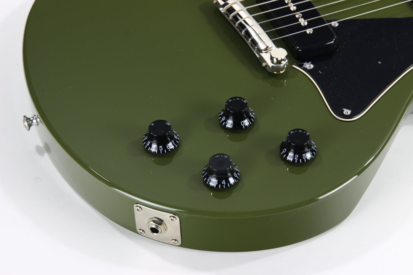 2022 Collings 290 Olive Drab Full Body -- Throbaks P90 52/54, Single Cut SC, Wraparound Bridge!