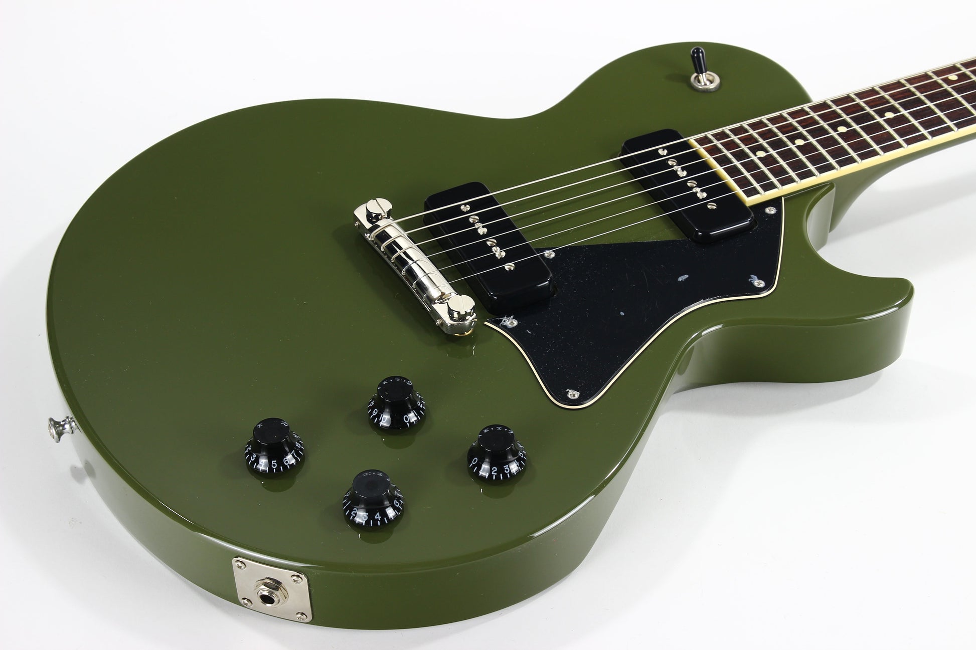 2022 Collings 290 Olive Drab Full Body -- Throbaks P90 52/54, Single Cut SC, Wraparound Bridge!