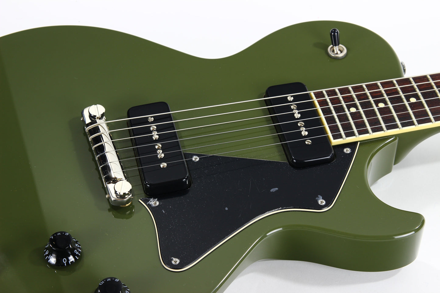2022 Collings 290 Olive Drab Full Body -- Throbaks P90 52/54, Single Cut SC, Wraparound Bridge!