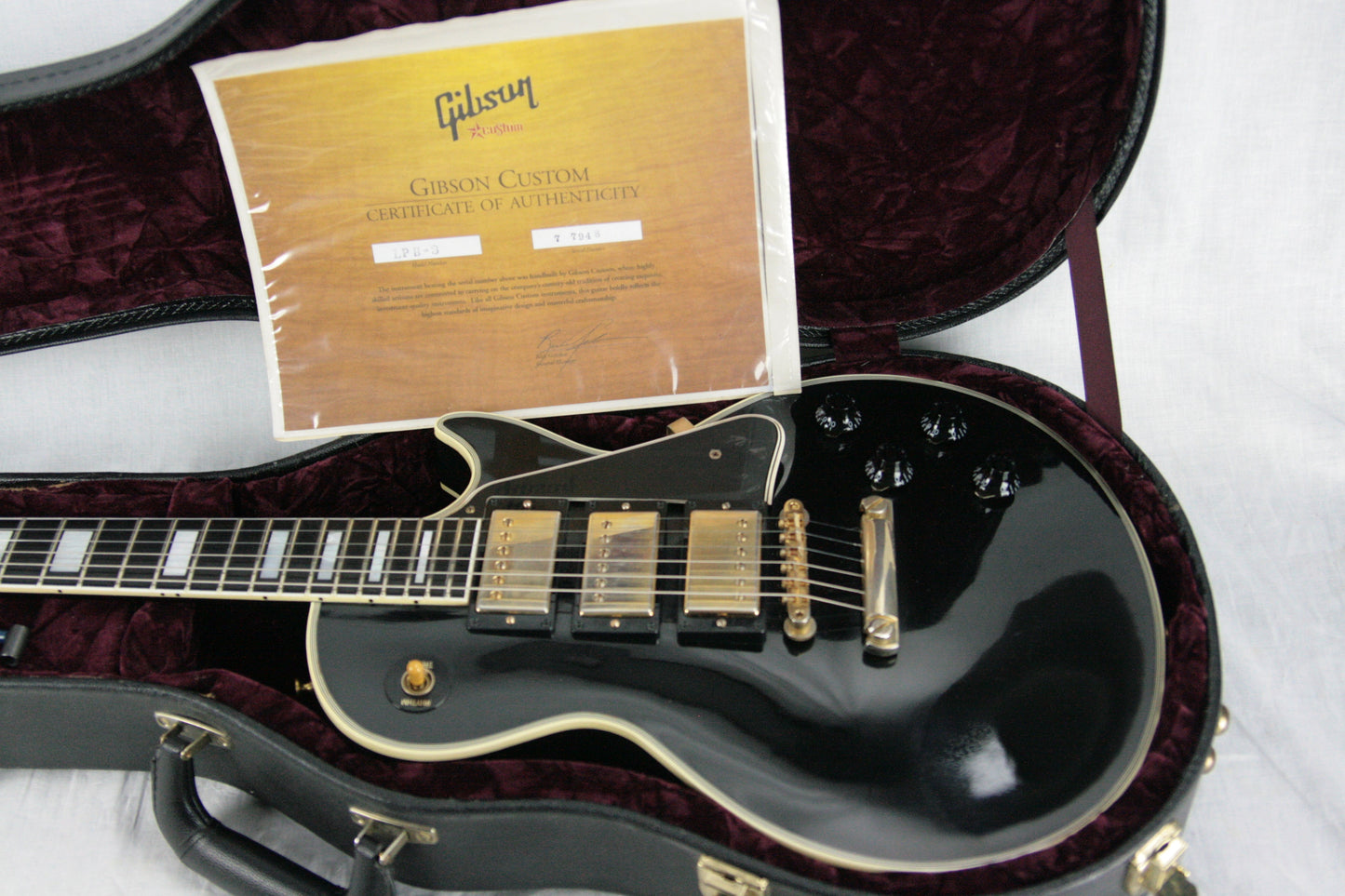 1957 Gibson Les Paul Custom 3 Pickups! LPB-3 Black Beauty Historic Reissue 57 Jimmy Page