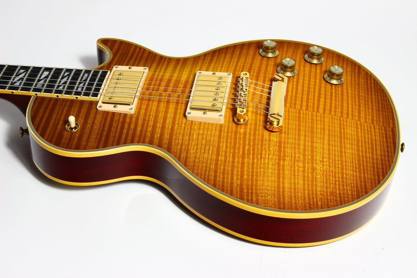KILLER TOP! 2007 Gibson Custom Shop Les Paul Figured w/ Super 400 Inlays Limited Edition -- 25/50 vibes, Butterscotch, 1959 '59 The Best!