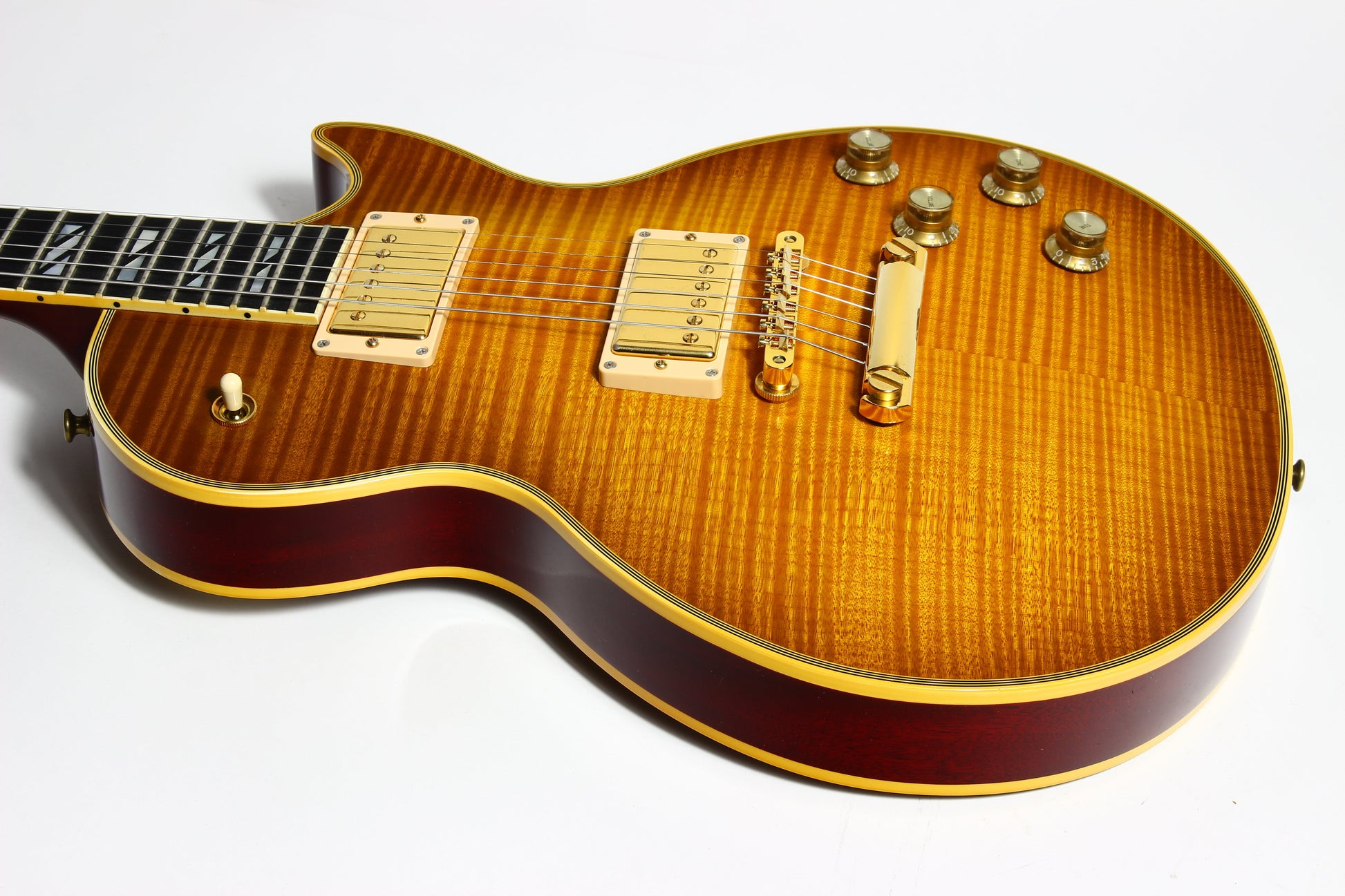 KILLER TOP! 2007 Gibson Custom Shop Les Paul Figured w/ Super 400 Inlays Limited Edition -- 25/50 vibes, Butterscotch, 1959 '59 The Best!