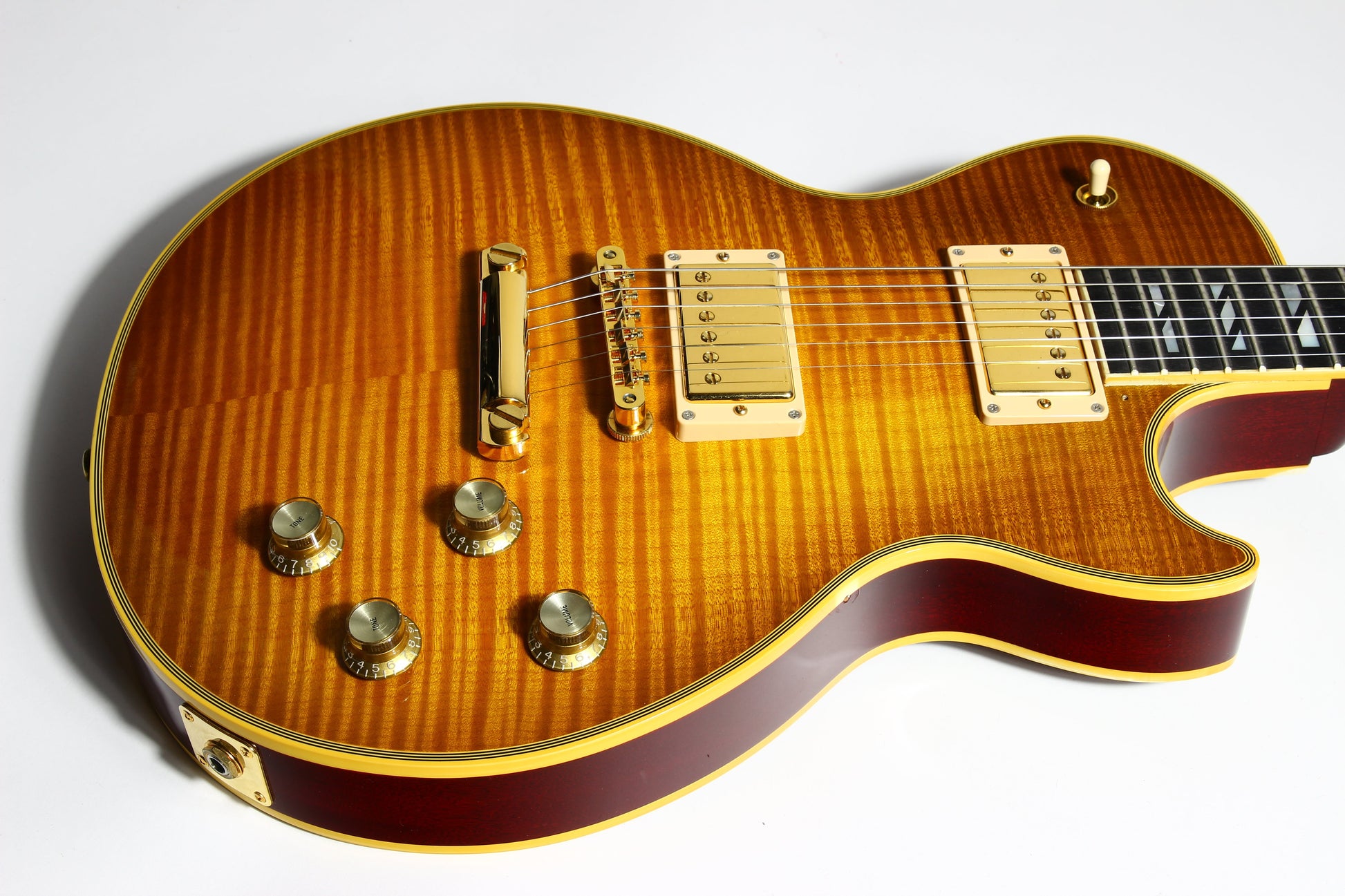 KILLER TOP! 2007 Gibson Custom Shop Les Paul Figured w/ Super 400 Inlays Limited Edition -- 25/50 vibes, Butterscotch, 1959 '59 The Best!