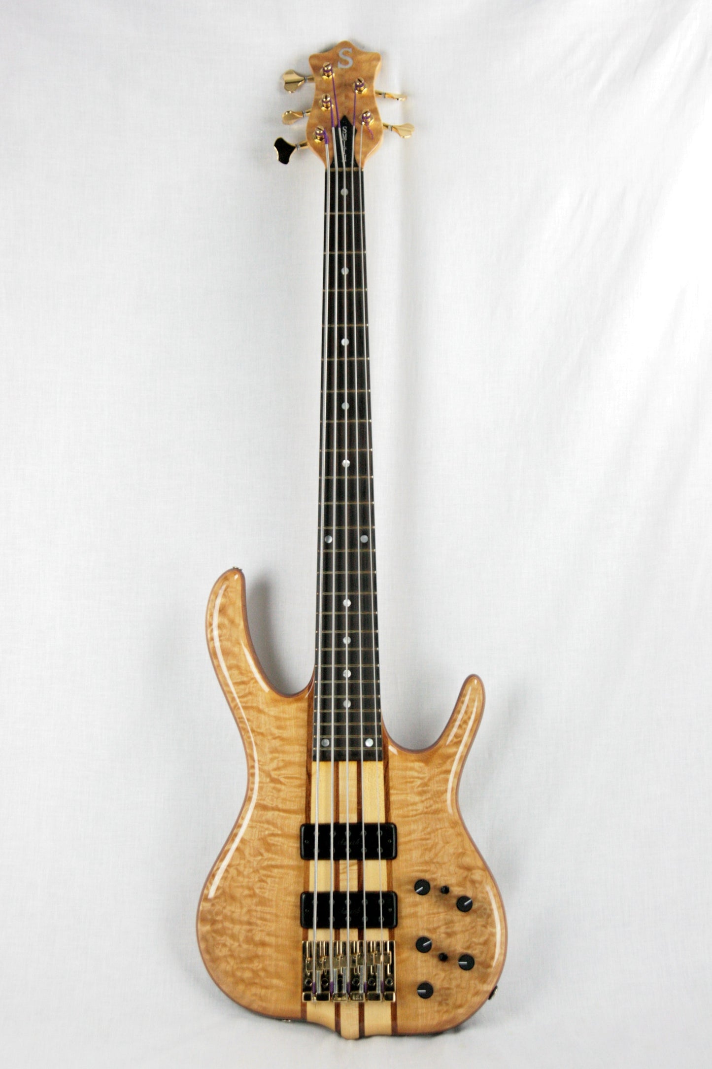 CLEAN 2006 Ken Smith BSR 5EG Elite 5-String Bass! Tiger Maple QUILT Top! Neck-Thru