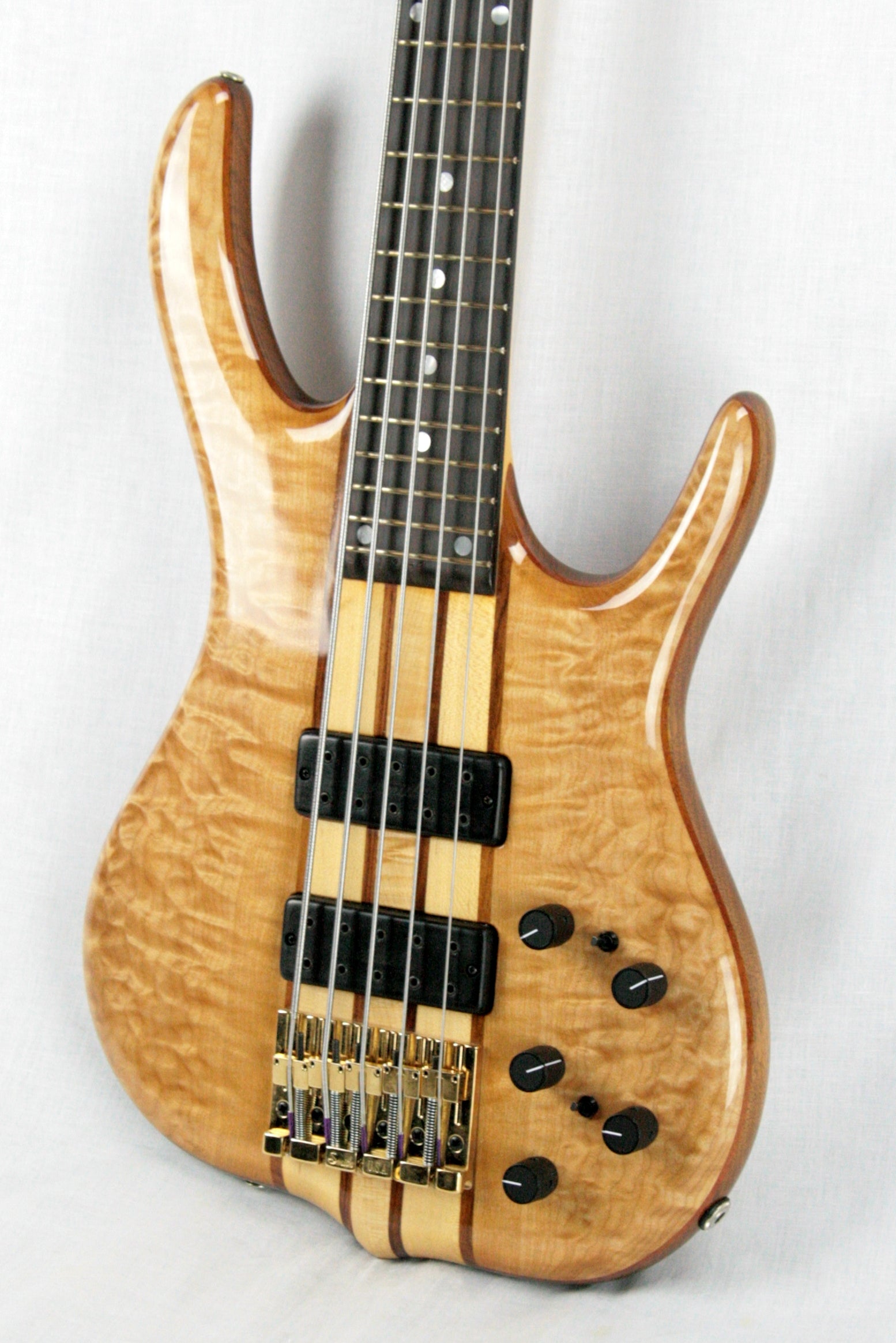 CLEAN 2006 Ken Smith BSR 5EG Elite 5-String Bass! Tiger Maple QUILT Top! Neck-Thru