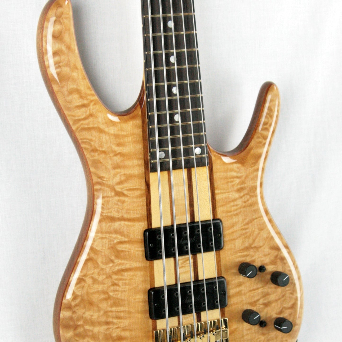 CLEAN 2006 Ken Smith BSR 5EG Elite 5-String Bass! Tiger Maple QUILT Top! Neck-Thru
