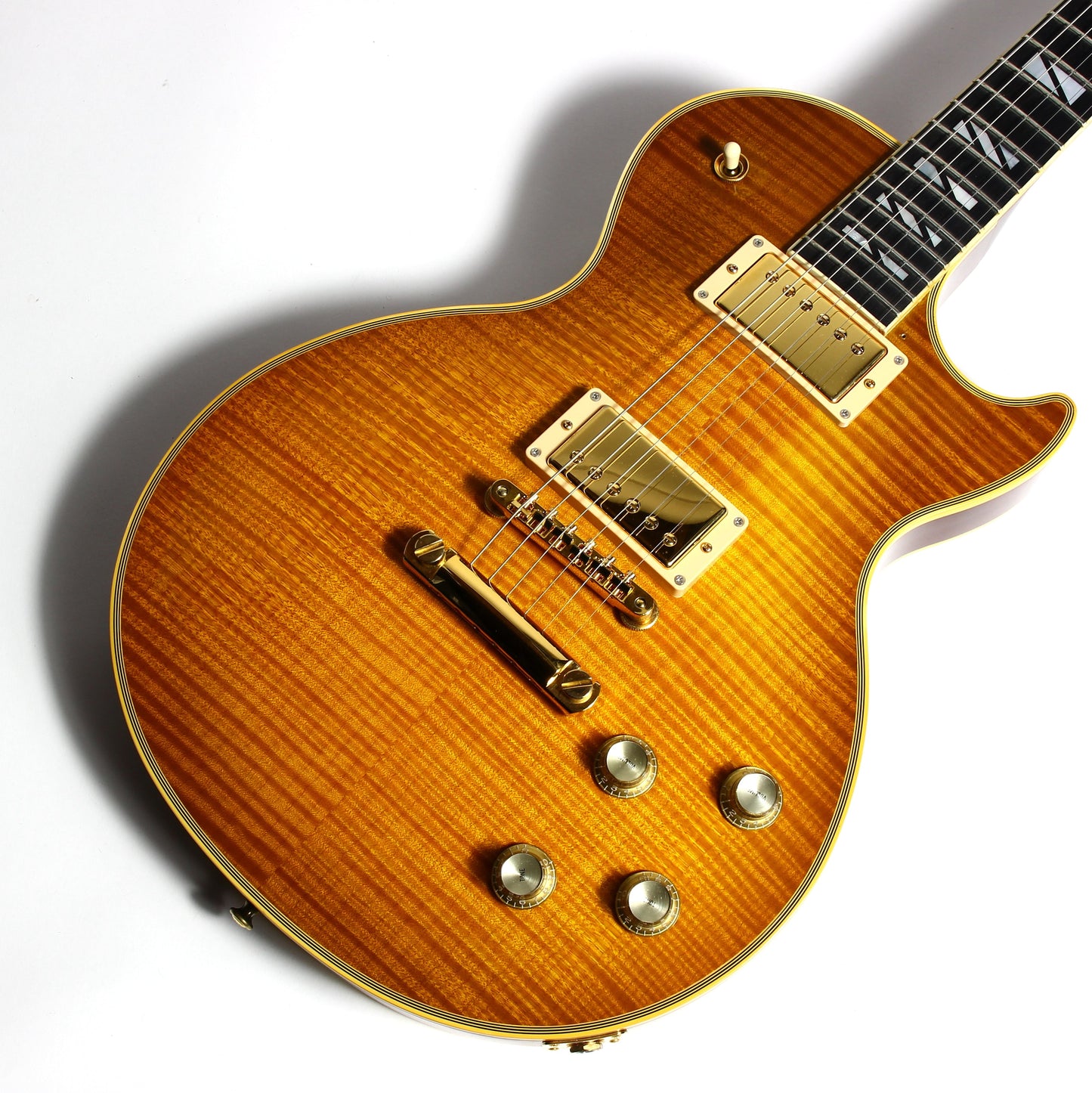 KILLER TOP! 2007 Gibson Custom Shop Les Paul Figured w/ Super 400 Inlays Limited Edition -- 25/50 vibes, Butterscotch, 1959 '59 The Best!