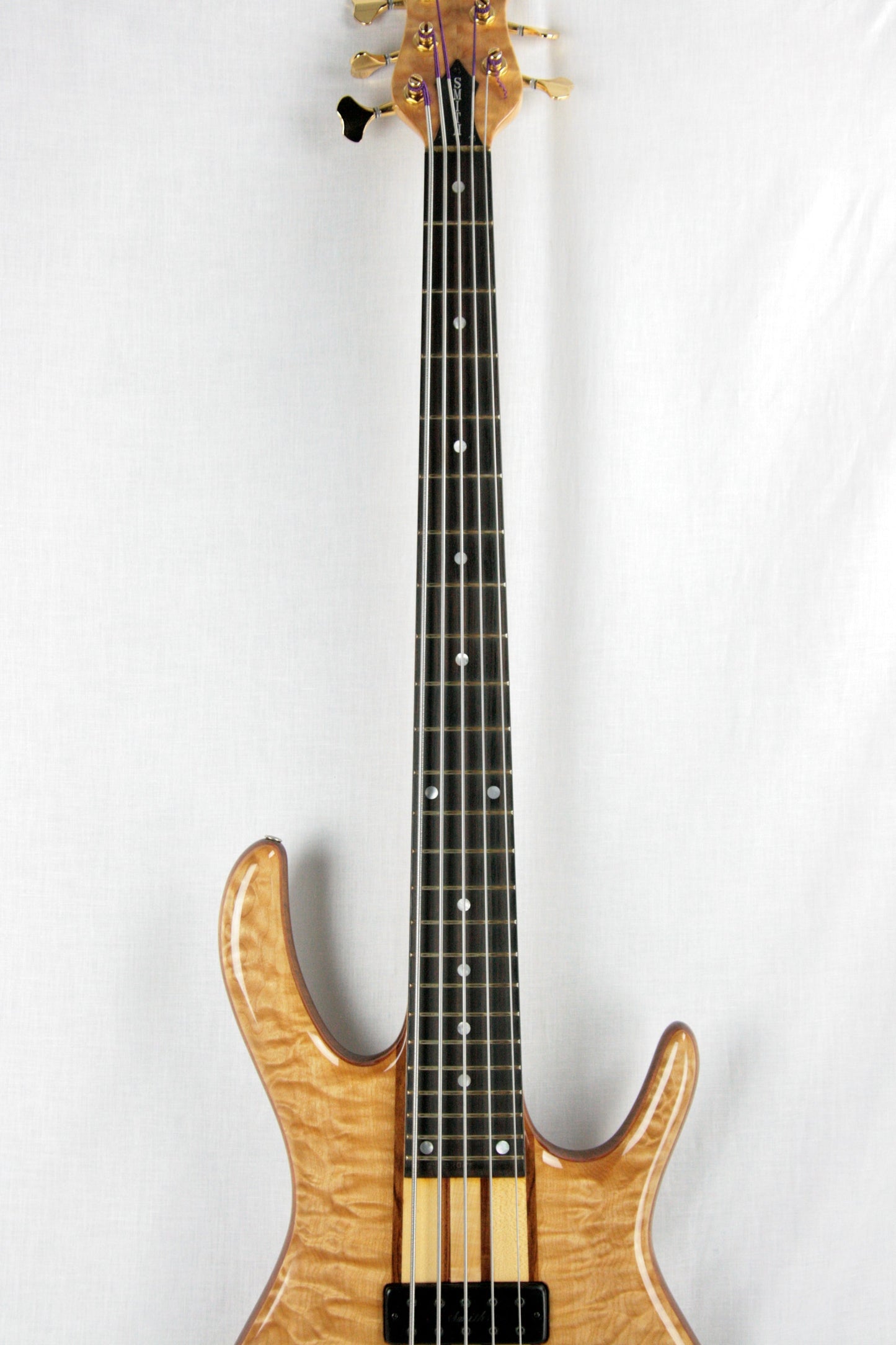 CLEAN 2006 Ken Smith BSR 5EG Elite 5-String Bass! Tiger Maple QUILT Top! Neck-Thru
