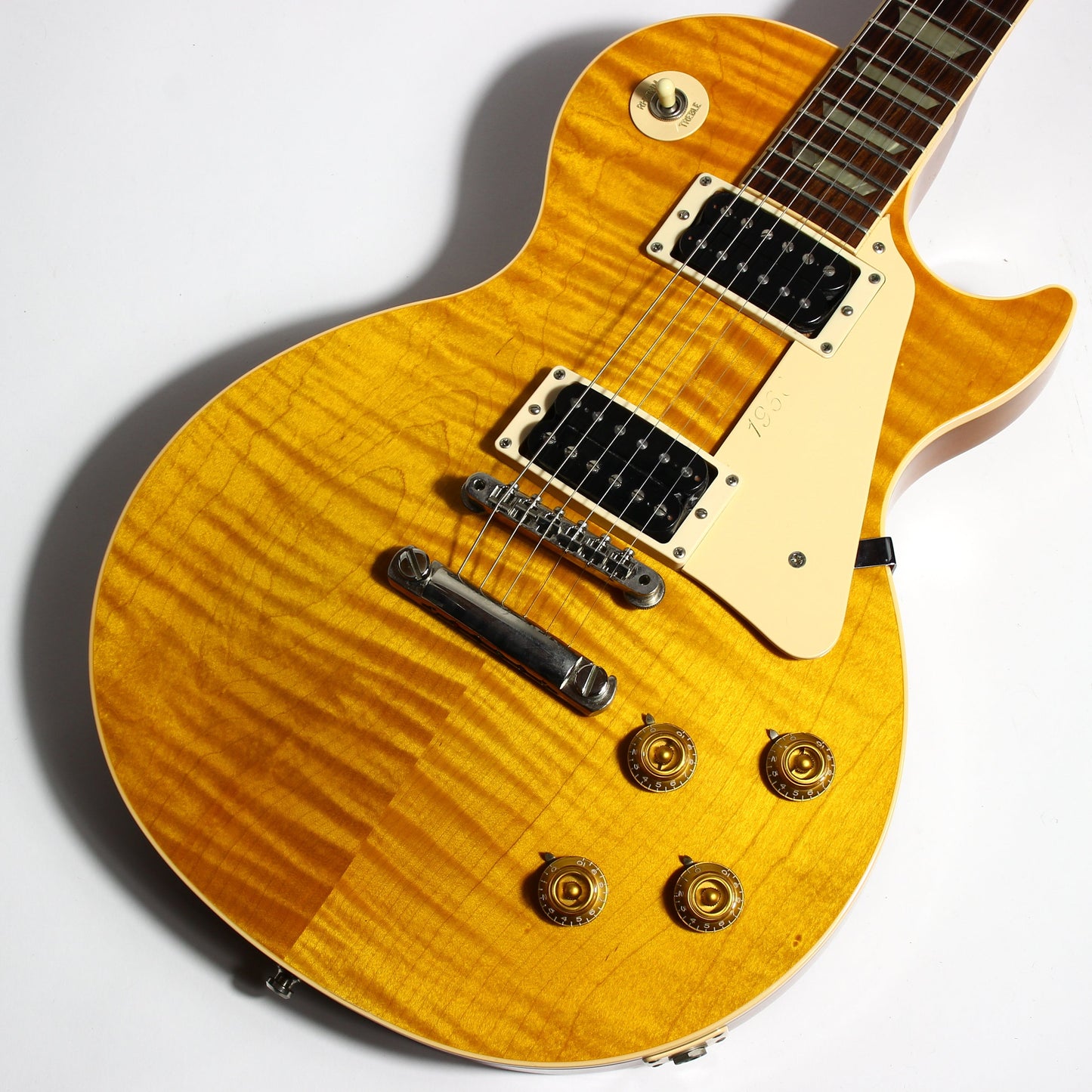 1992 Gibson Les Paul Model Classic Plus Flametop Trans AMBER 1960 Reissue -- Early 1990's standard