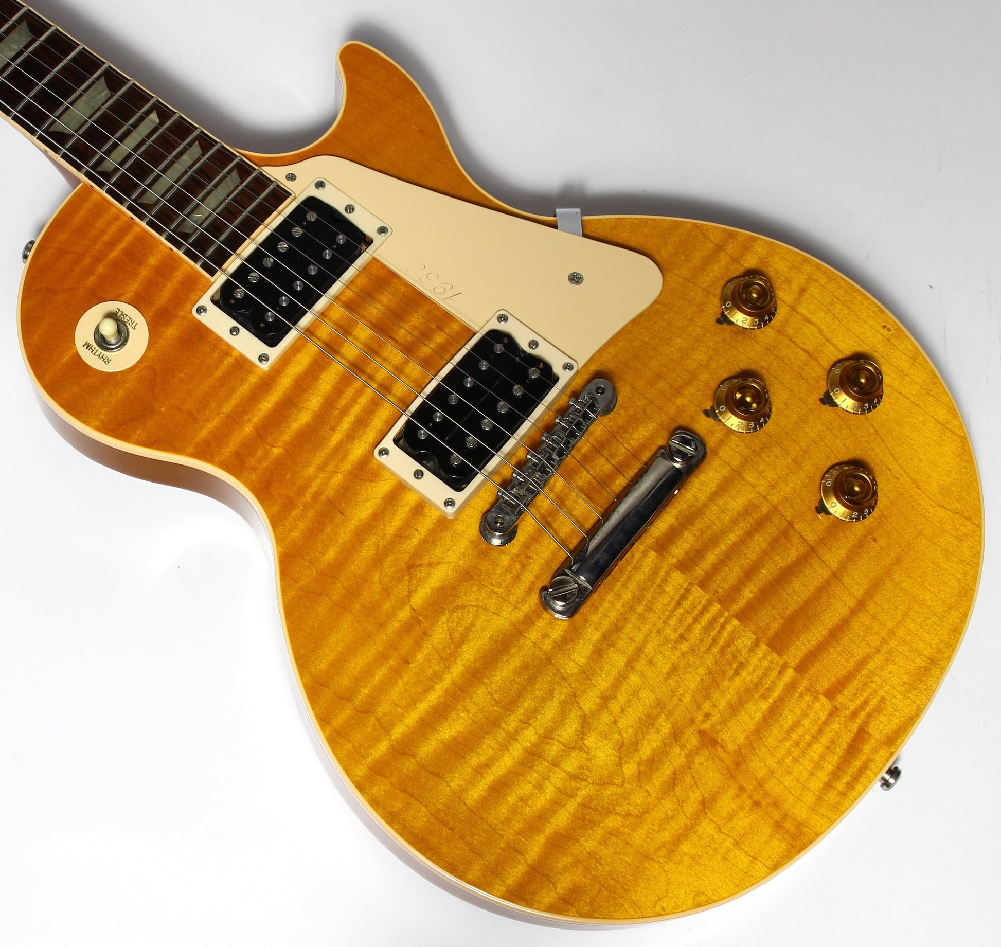 1992 Gibson Les Paul Model Classic Plus Flametop Trans AMBER 1960 Reissue -- Early 1990's standard
