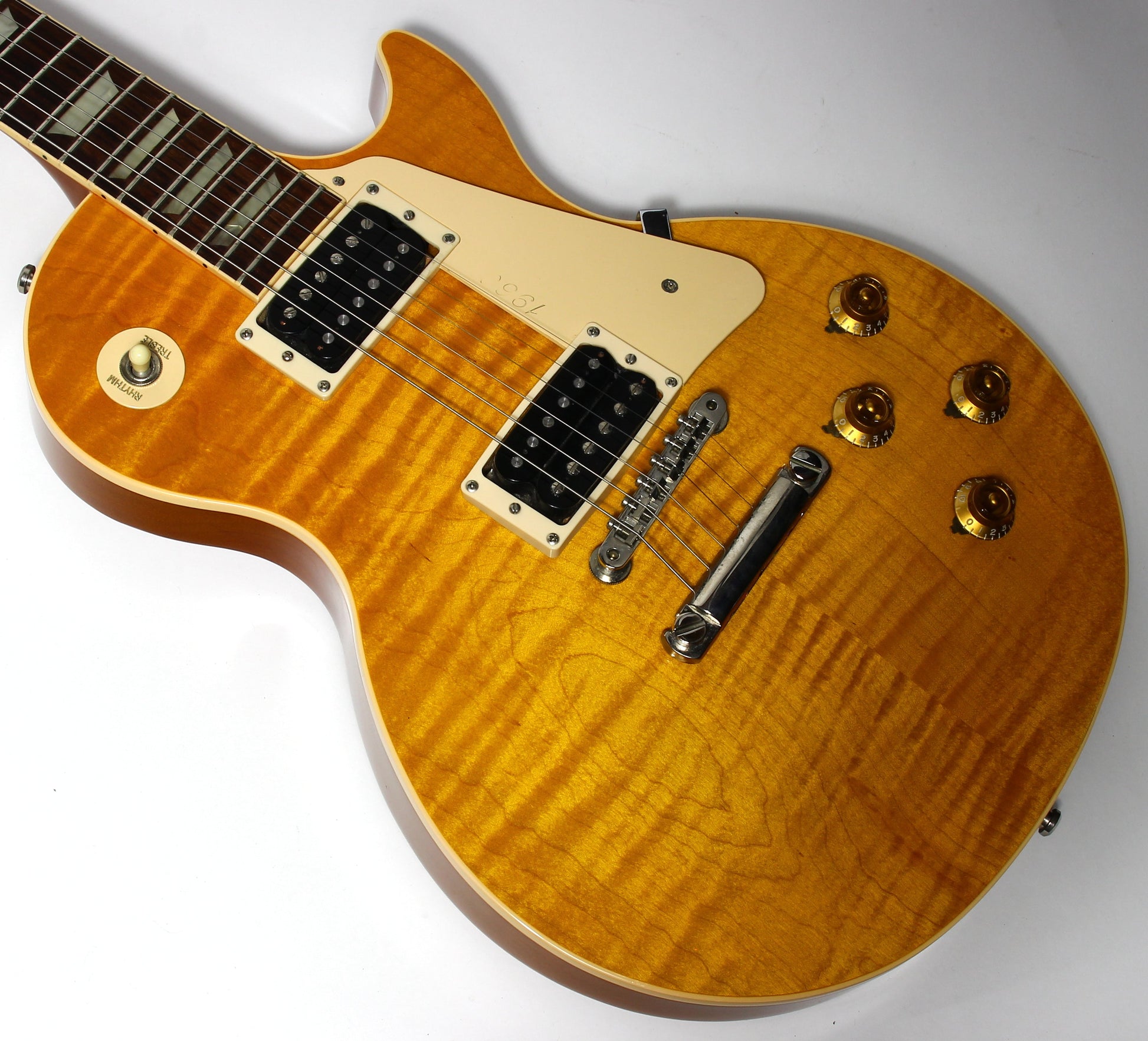 1992 Gibson Les Paul Model Classic Plus Flametop Trans AMBER 1960 Reissue -- Early 1990's standard