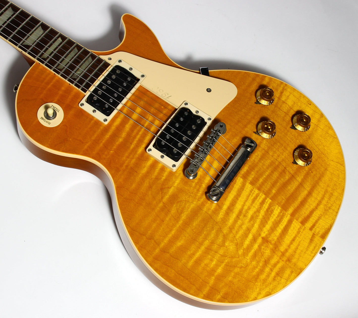 1992 Gibson Les Paul Model Classic Plus Flametop Trans AMBER 1960 Reissue -- Early 1990's standard