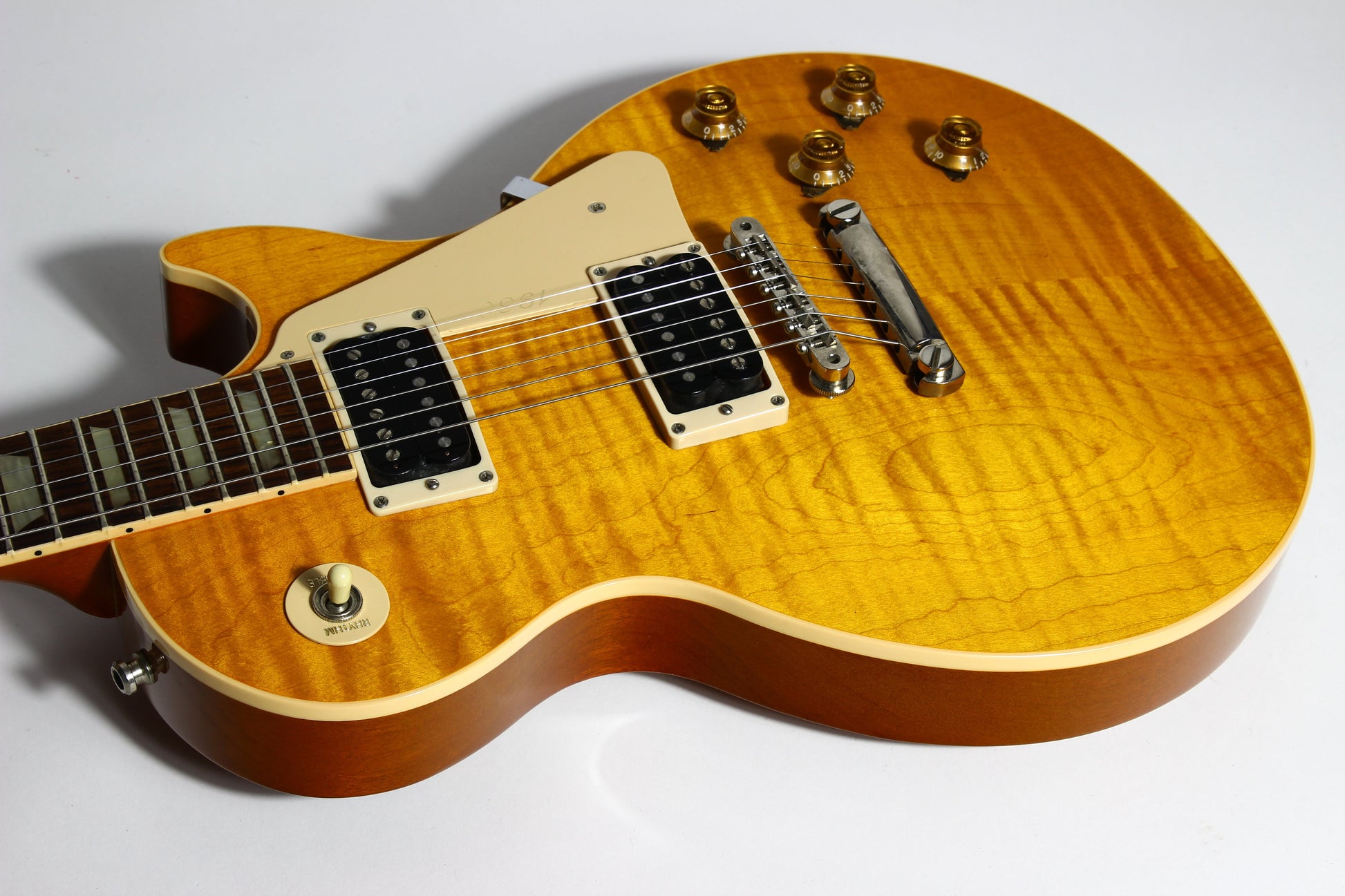 1992 Gibson Les Paul Model Classic Plus Flametop Trans AMBER 1960 Reissue -- Early 1990's standard