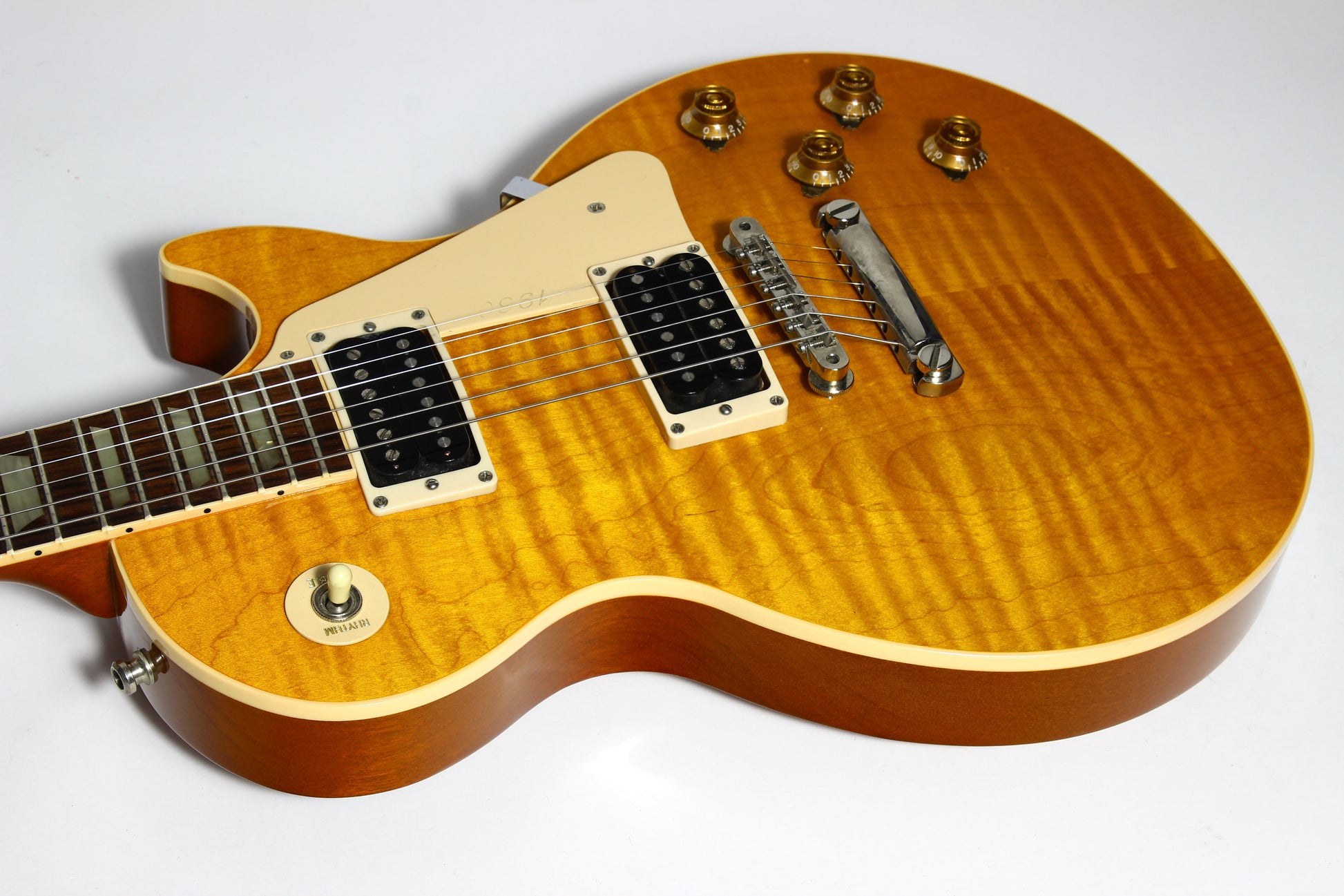 1992 Gibson Les Paul Model Classic Plus Flametop Trans AMBER 1960 Reissue -- Early 1990's standard