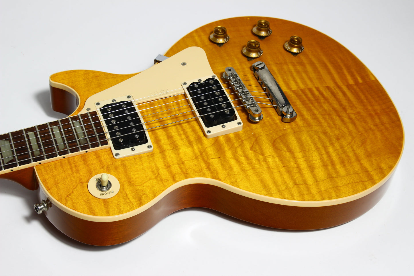 1992 Gibson Les Paul Model Classic Plus Flametop Trans AMBER 1960 Reissue -- Early 1990's standard