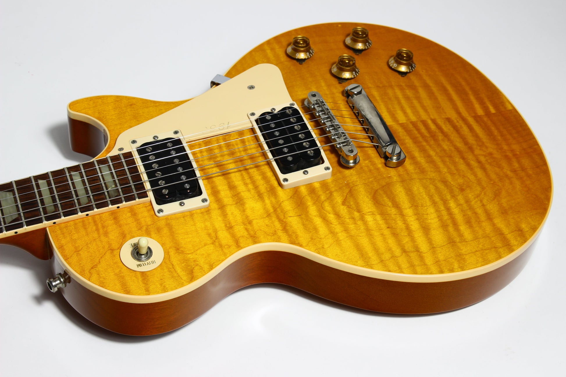 1992 Gibson Les Paul Model Classic Plus Flametop Trans AMBER 1960 Reissue -- Early 1990's standard
