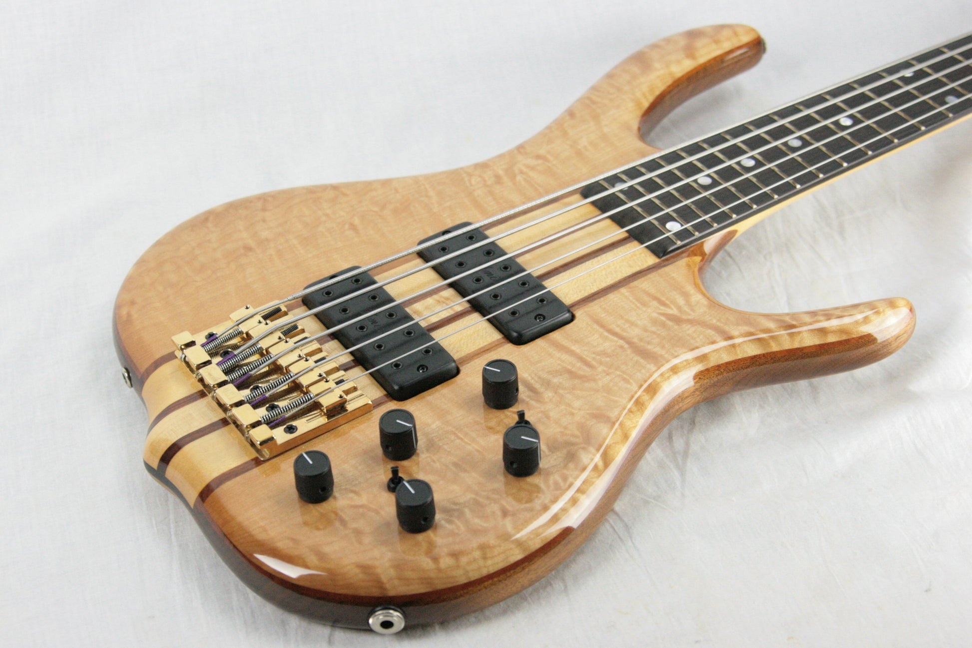 CLEAN 2006 Ken Smith BSR 5EG Elite 5-String Bass! Tiger Maple QUILT Top! Neck-Thru