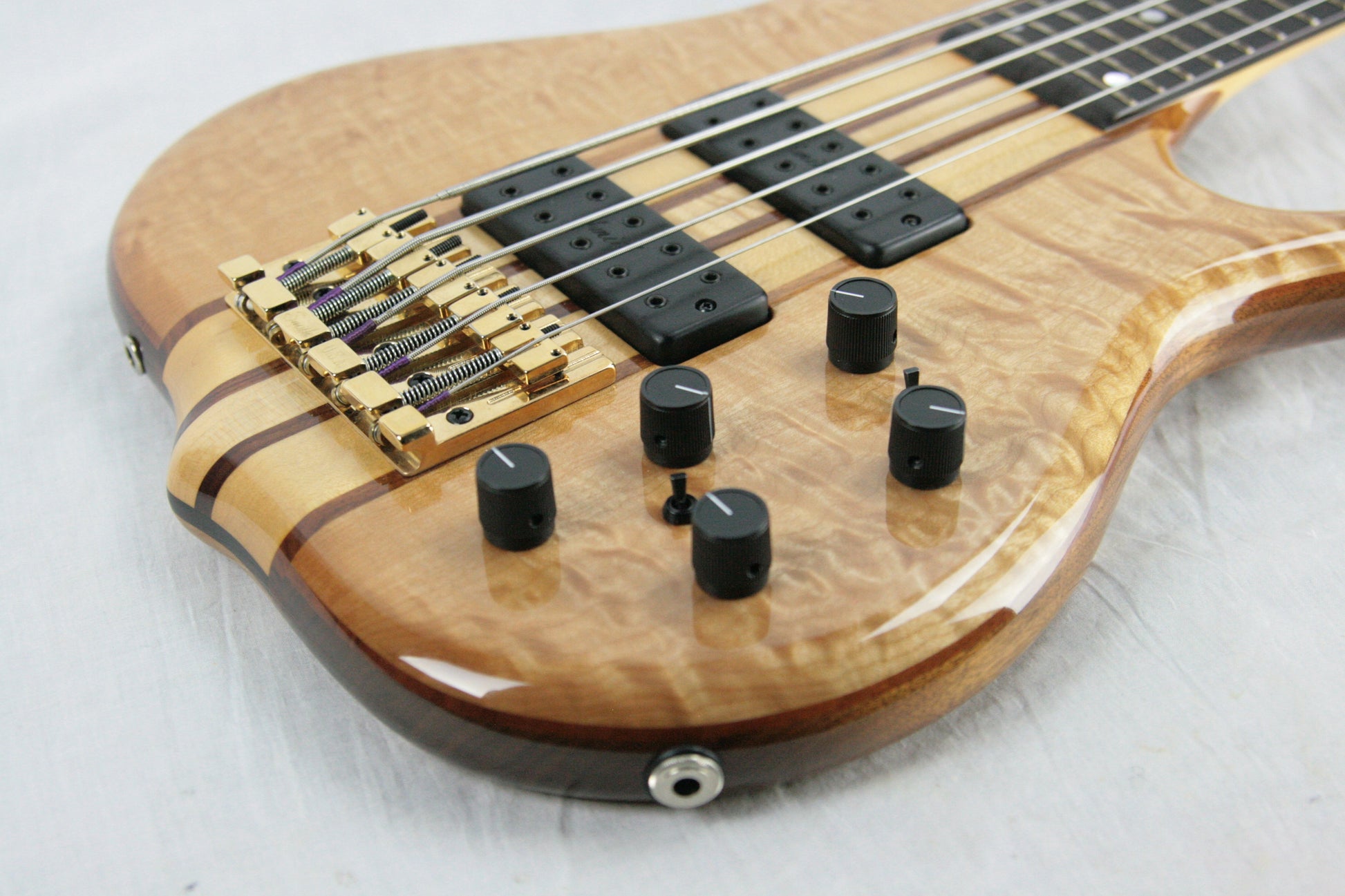 CLEAN 2006 Ken Smith BSR 5EG Elite 5-String Bass! Tiger Maple QUILT Top! Neck-Thru