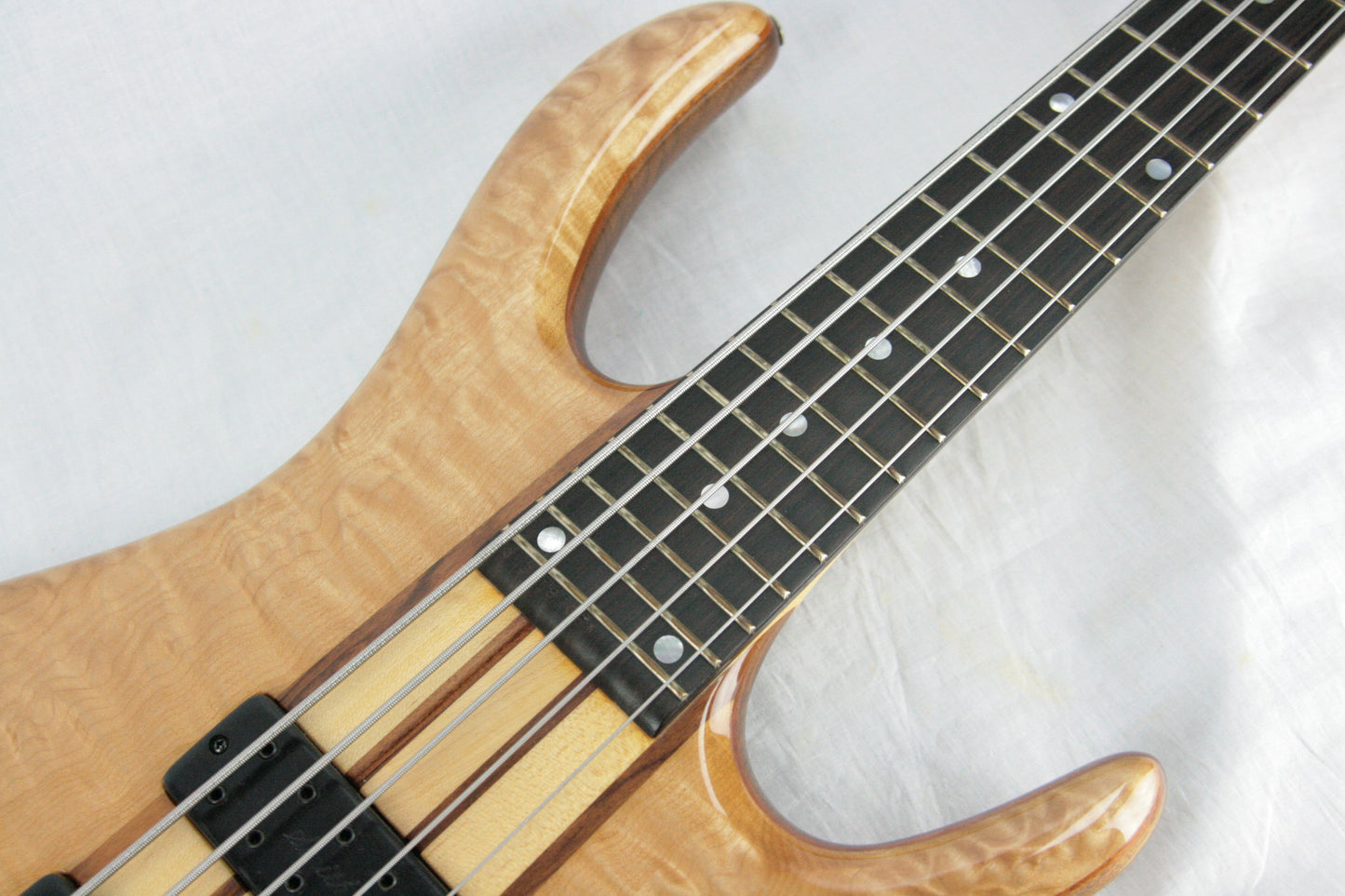 CLEAN 2006 Ken Smith BSR 5EG Elite 5-String Bass! Tiger Maple QUILT Top! Neck-Thru