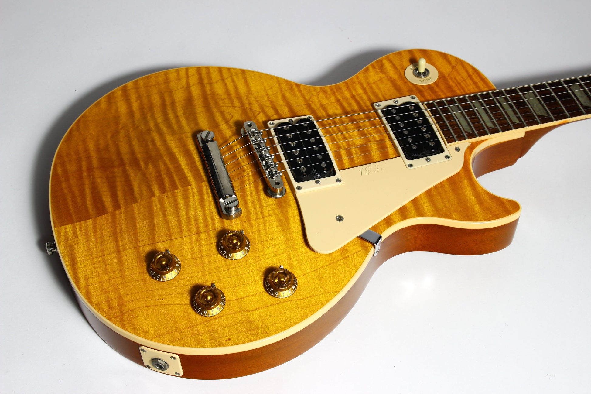 1992 Gibson Les Paul Model Classic Plus Flametop Trans AMBER 1960 Reissue -- Early 1990's standard