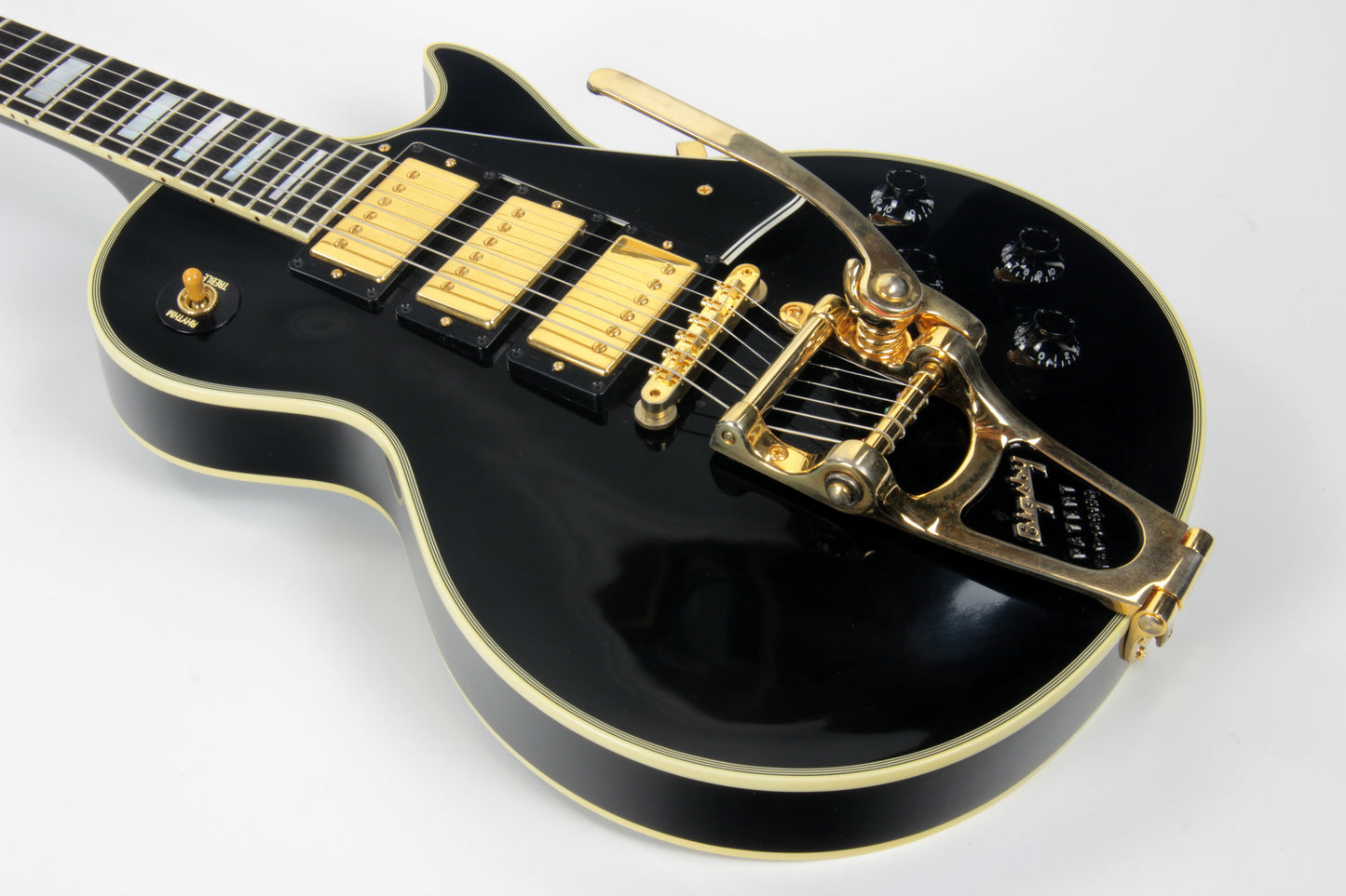 1957 Gibson Les Paul Custom Reissue Bigsby 3 Pickups! LPB-3 Black Beauty Historic 57