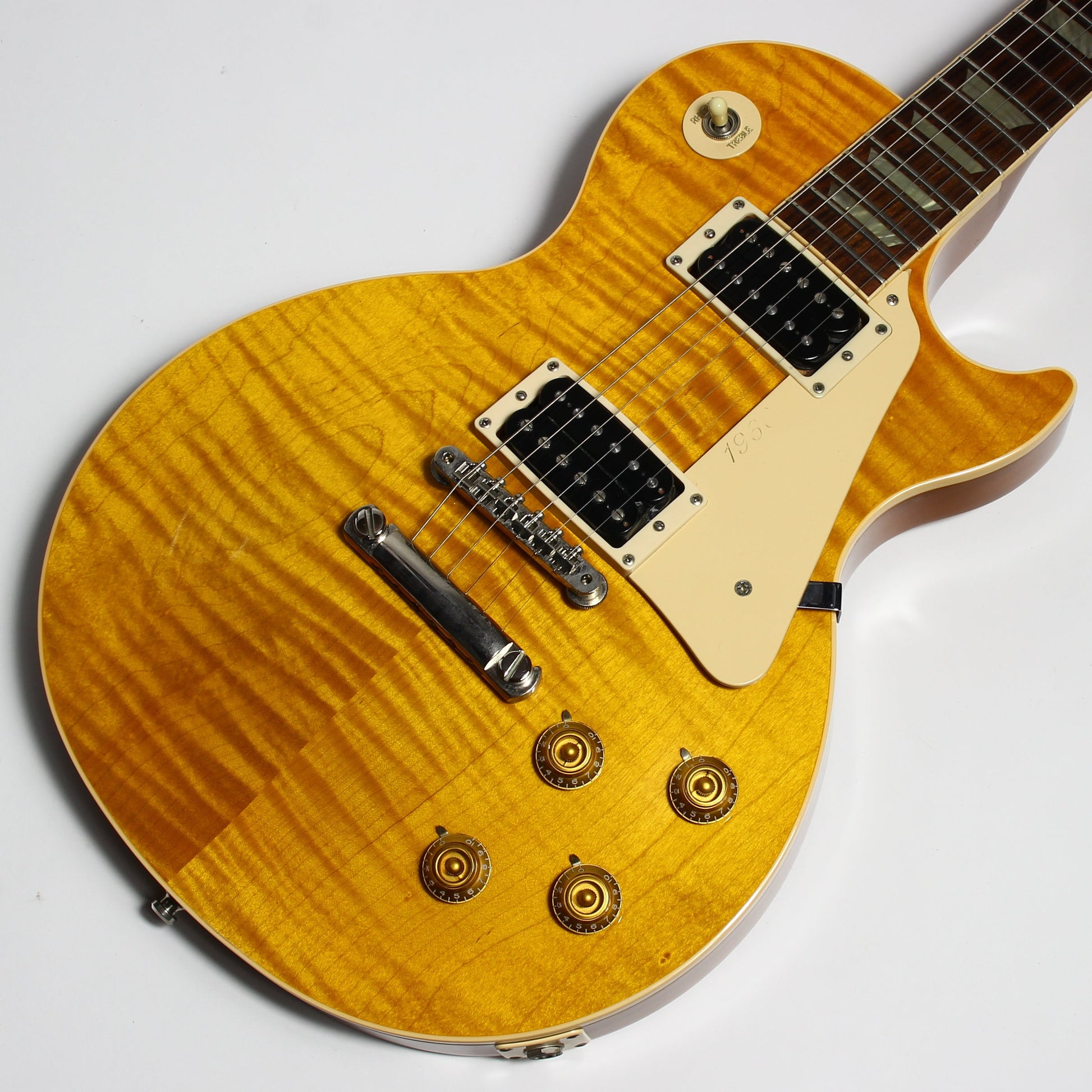 1992 Gibson Les Paul Model Classic Plus Flametop Trans AMBER 1960 Reissue -- Early 1990's standard