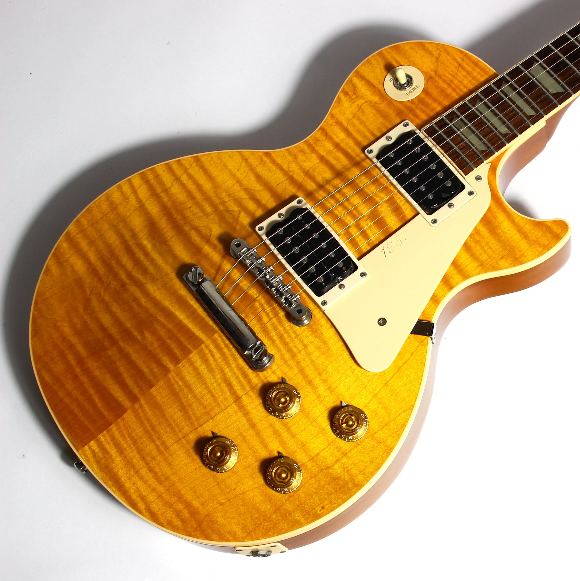 1992 Gibson Les Paul Model Classic Plus Flametop Trans AMBER 1960 Reissue -- Early 1990's standard