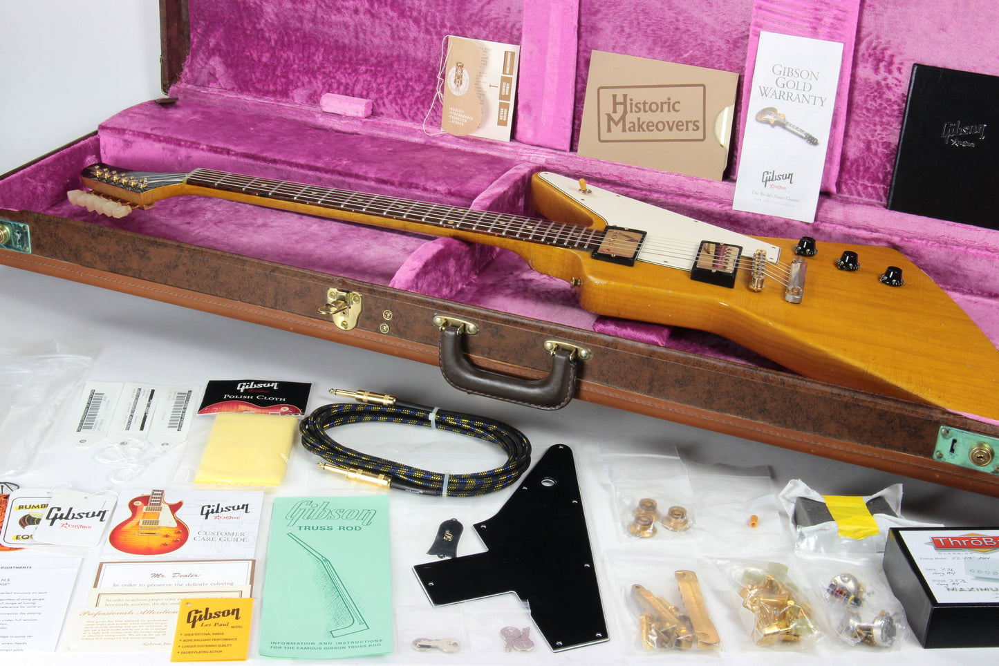 1958 Gibson Custom Shop Korina Explorer 50th Anniversary Historic Makeovers Deluxe - Brazilian Rosewood Fretboard + Throbaks!