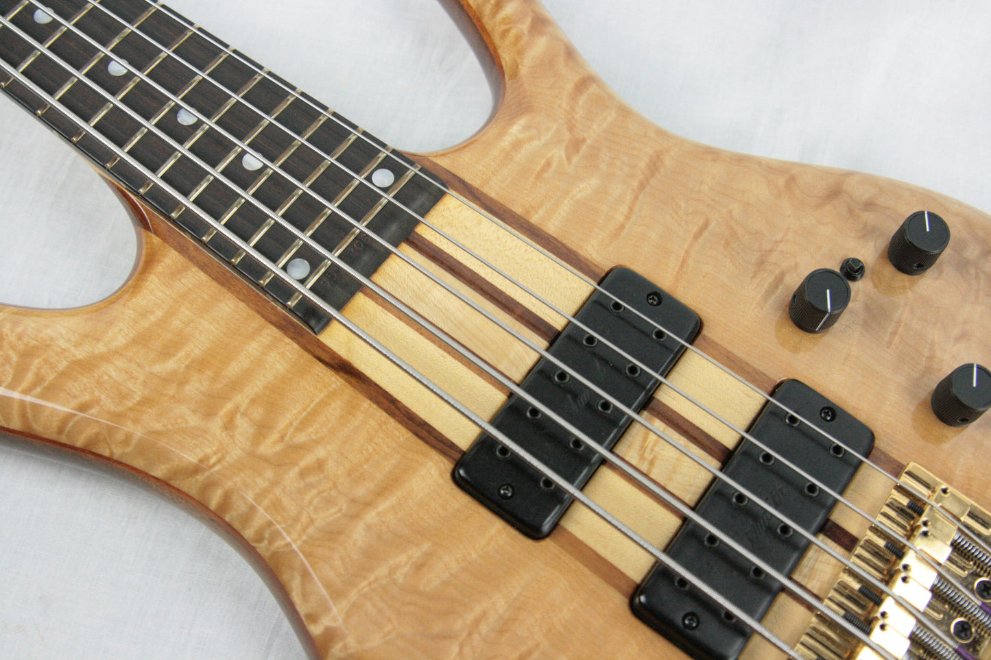 CLEAN 2006 Ken Smith BSR 5EG Elite 5-String Bass! Tiger Maple QUILT Top! Neck-Thru