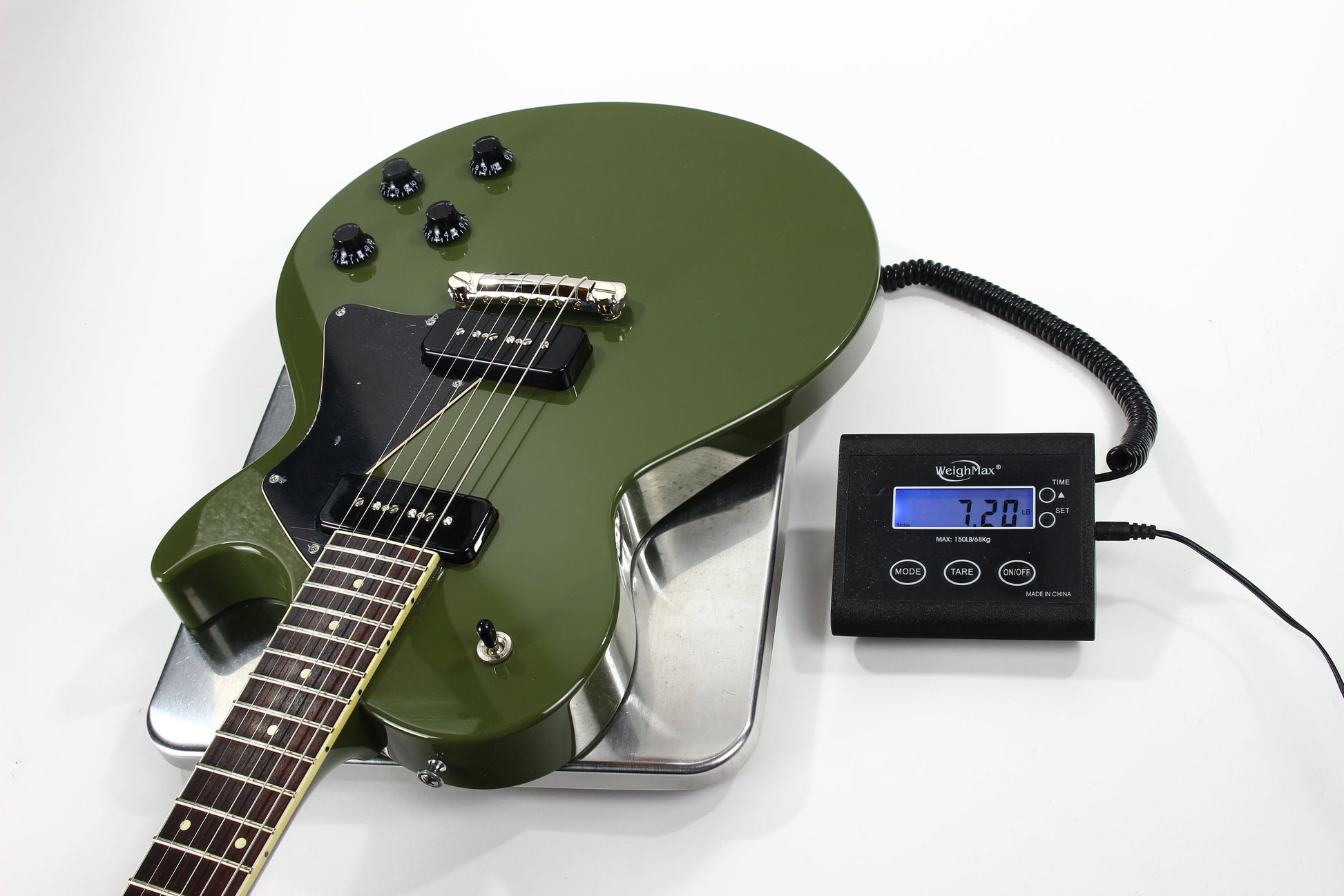 2022 Collings 290 Olive Drab Full Body -- Throbaks P90 52/54, Single Cut SC, Wraparound Bridge!
