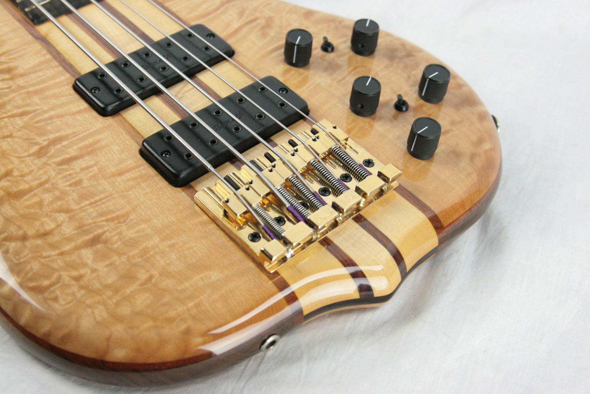 CLEAN 2006 Ken Smith BSR 5EG Elite 5-String Bass! Tiger Maple QUILT Top! Neck-Thru